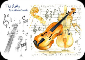 Little Snoring Gifts: Violin Placemat - Pack Of 4: Homeware