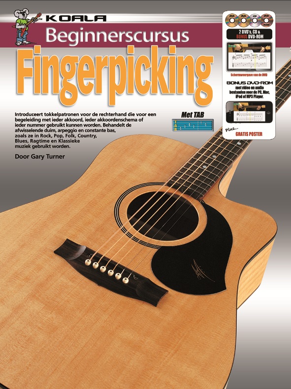 Gary Turner: Beginnerscursus Fingerpicking Gitaar: Guitar: Instrumental Tutor