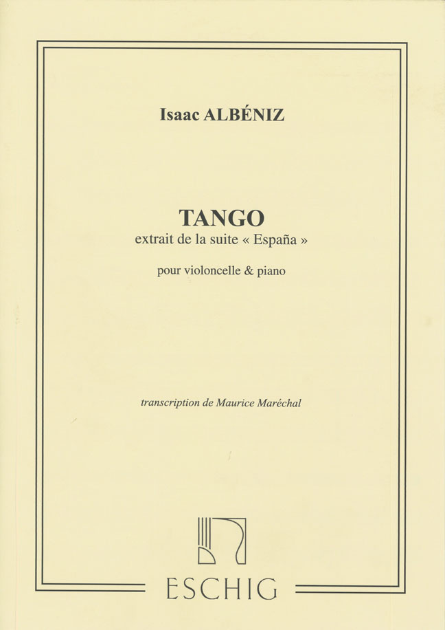 Isaac Albniz: Tango Extrait De La Suite Espana Op.165 No. 2: Cello: