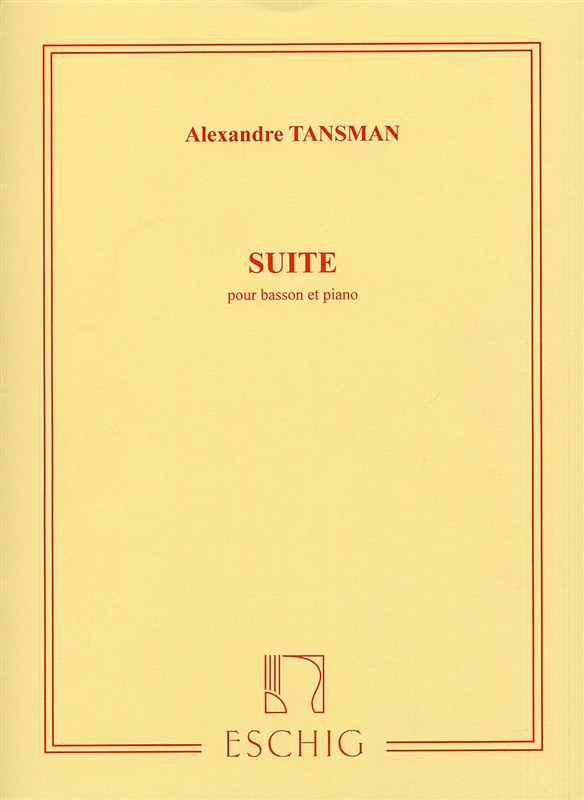 Alexandre Tansman: Suite Pour Basson Et Piano: Bassoon: Instrumental Work
