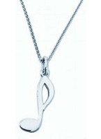 Sterling Silver Pendant - Single Quaver: Jewellery