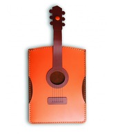 Italian Leather Passport Holder - Acoustic Guitar: Accessory