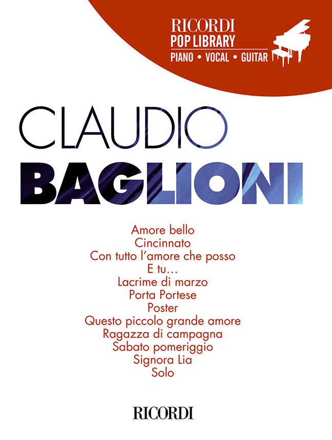 Claudio Baglioni: Piano  Vocal  Guitar