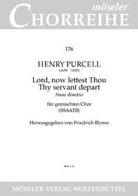 Henry Purcell: Lord Now Lettest Thou Thy Servant Depart: SATB: Vocal Score