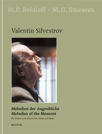 Valentin Silvestrov: Melodien der Augenblicke kplt.: Violin: Vocal Score