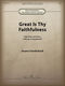 Duane Funderburk: Great Is Thy Faithfulness: Vocal and Piano: Vocal Score