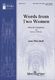 Jane Marshall: Words from Two Women: Mixed Choir A Cappella: Choral Score