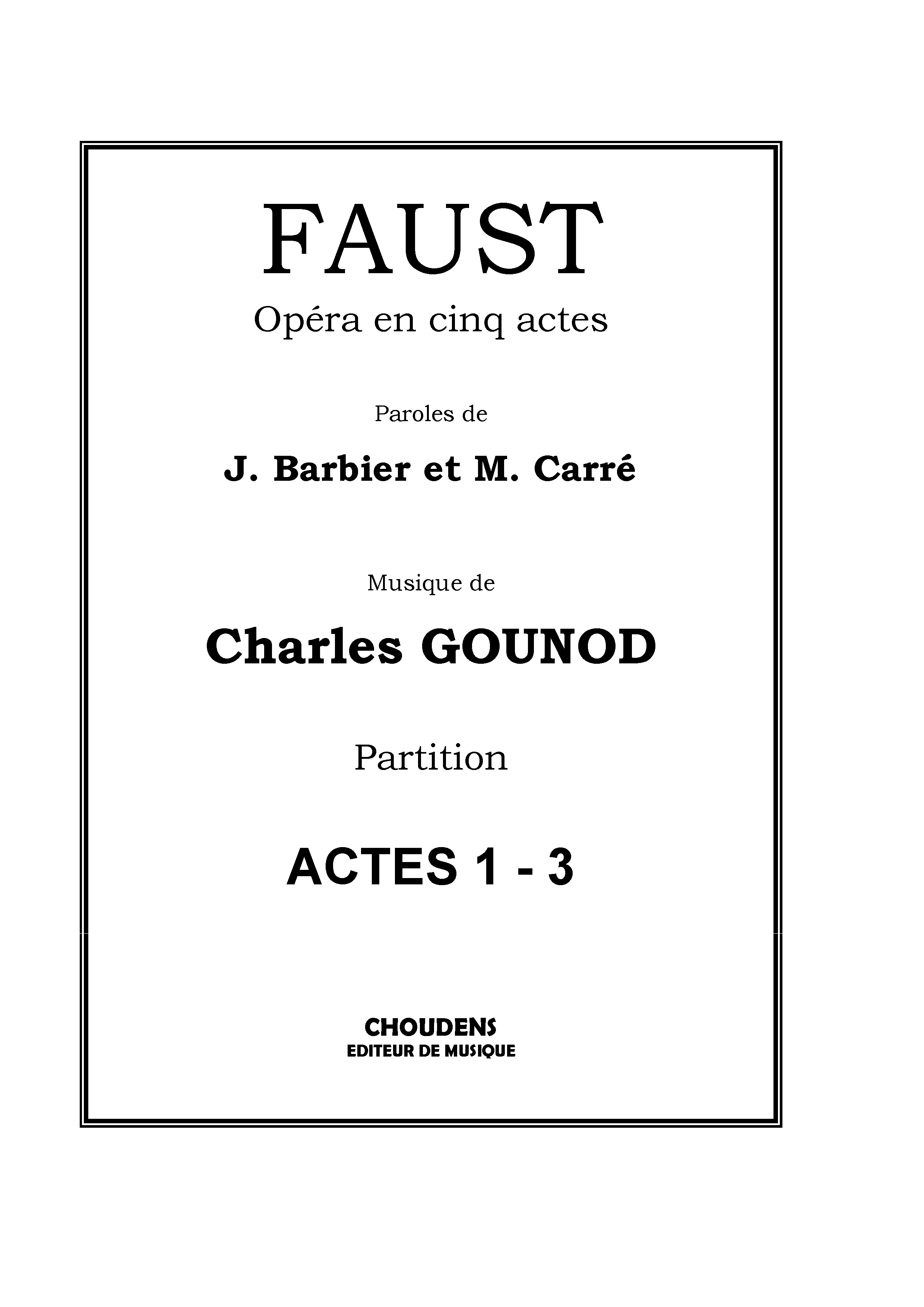 Charles Gounod: Faust - Opra en cinq actes: Orchestra: Score