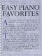 The Library Of Easy Piano Favorites: Piano: Instrumental Album
