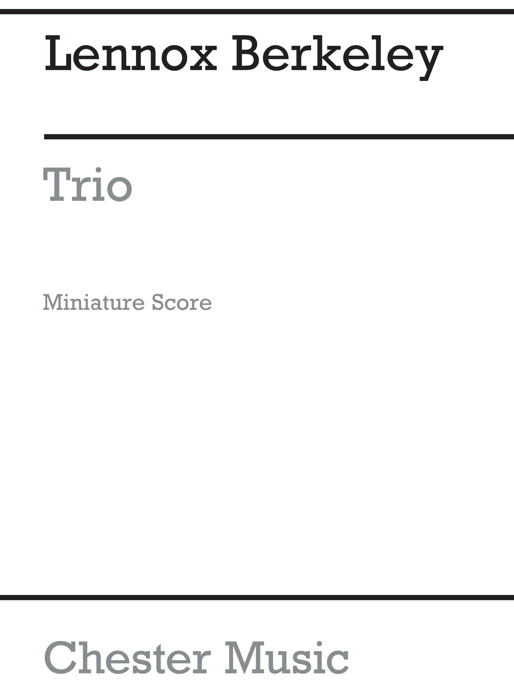 Lennox Berkeley: String Trio Op.19: String Ensemble: Miniature Score