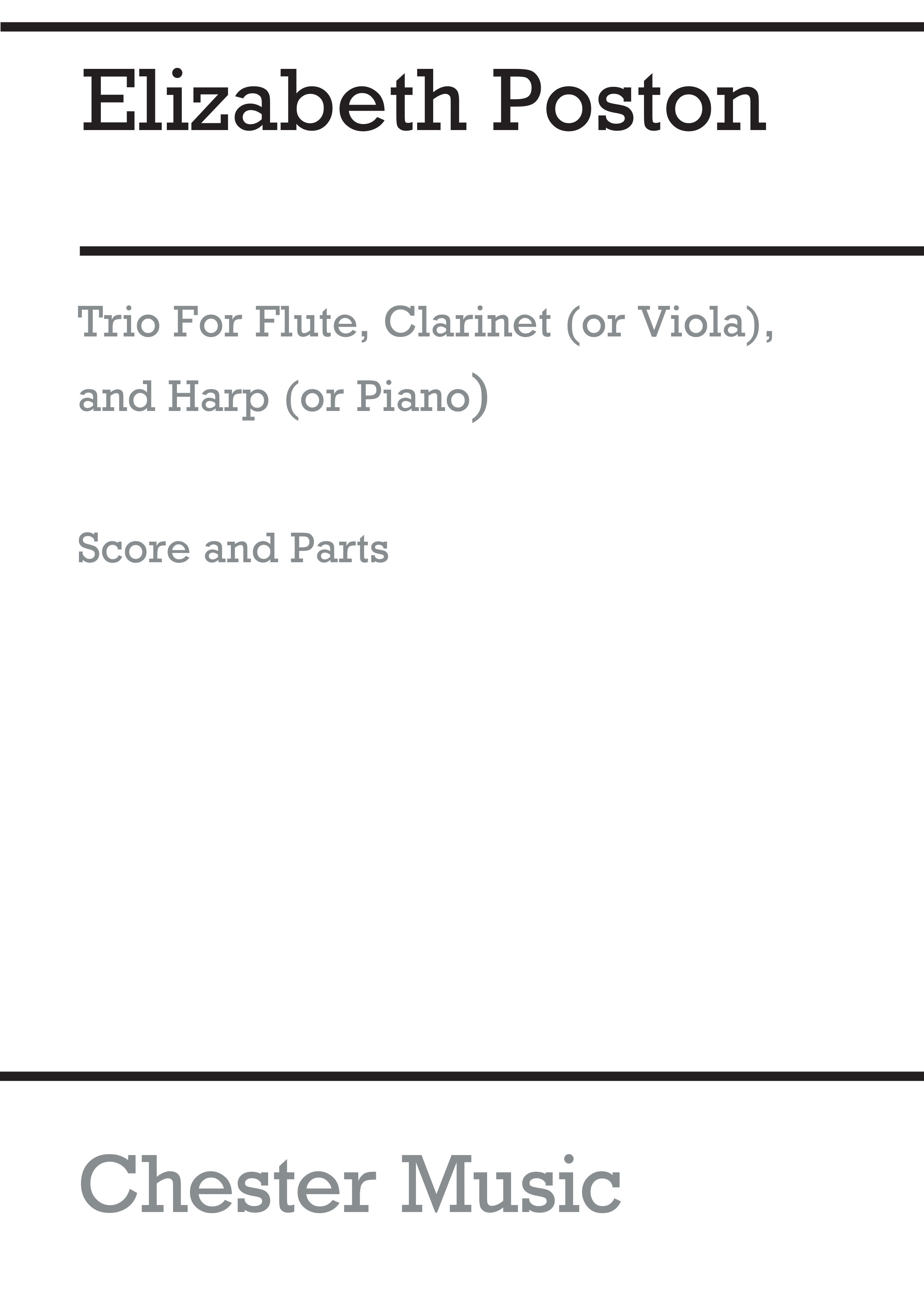 Elizabeth Poston: Trio: Chamber Ensemble: Score