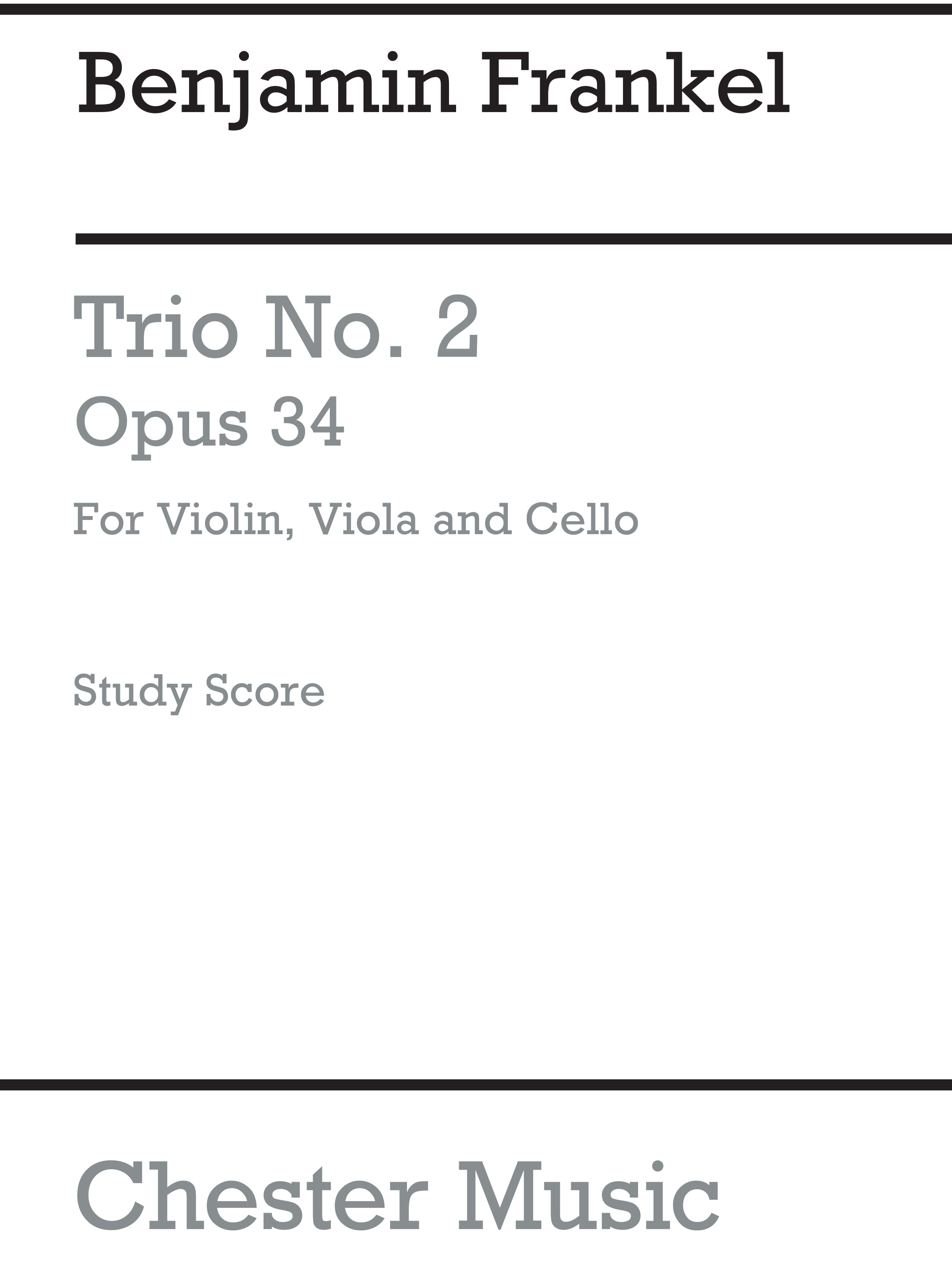 Benjamin Frankel: String Trio No.2 Op.34: String Ensemble: Study Score