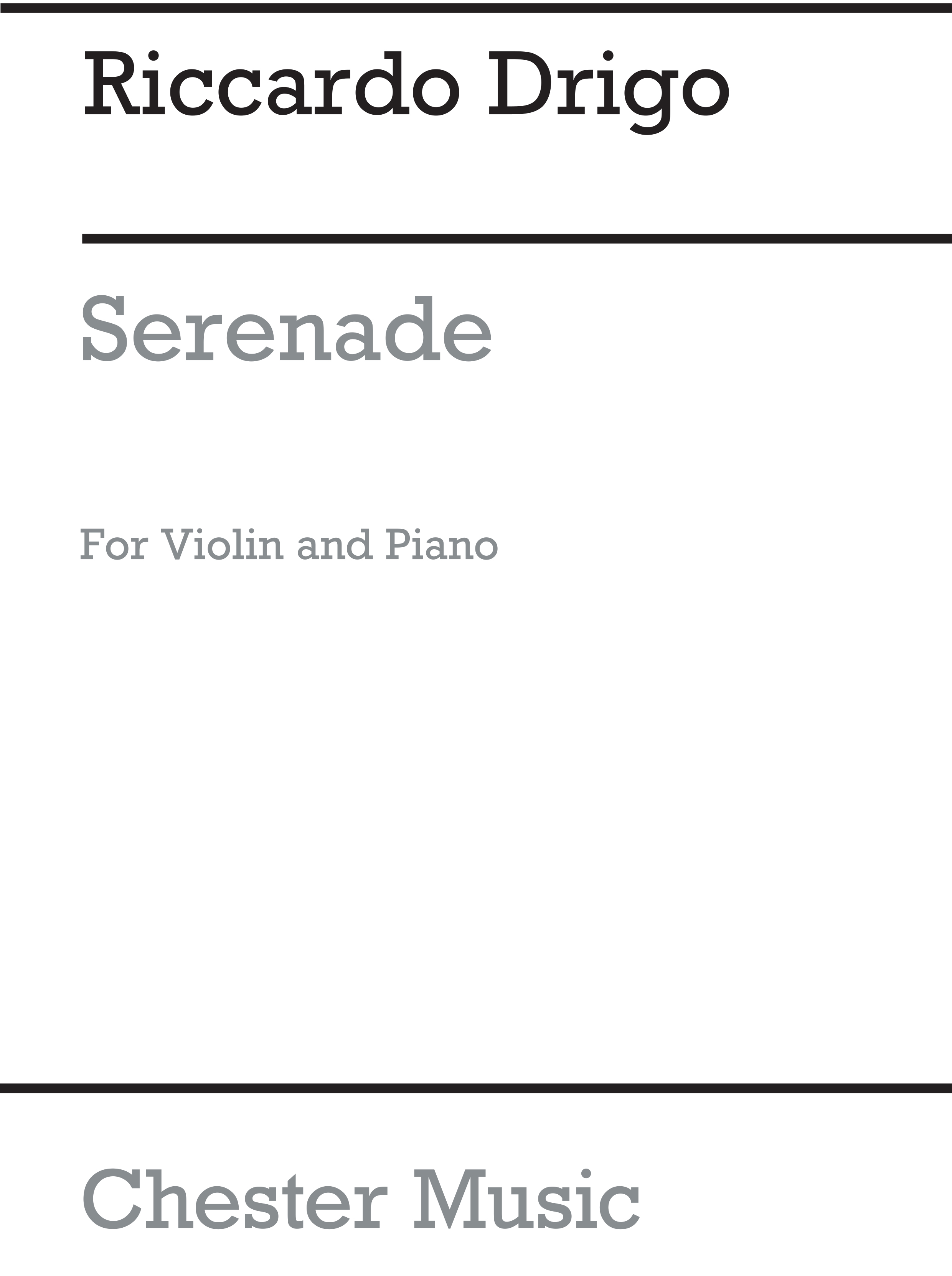 Riccardo Drigo: Serenade: Violin: Instrumental Work