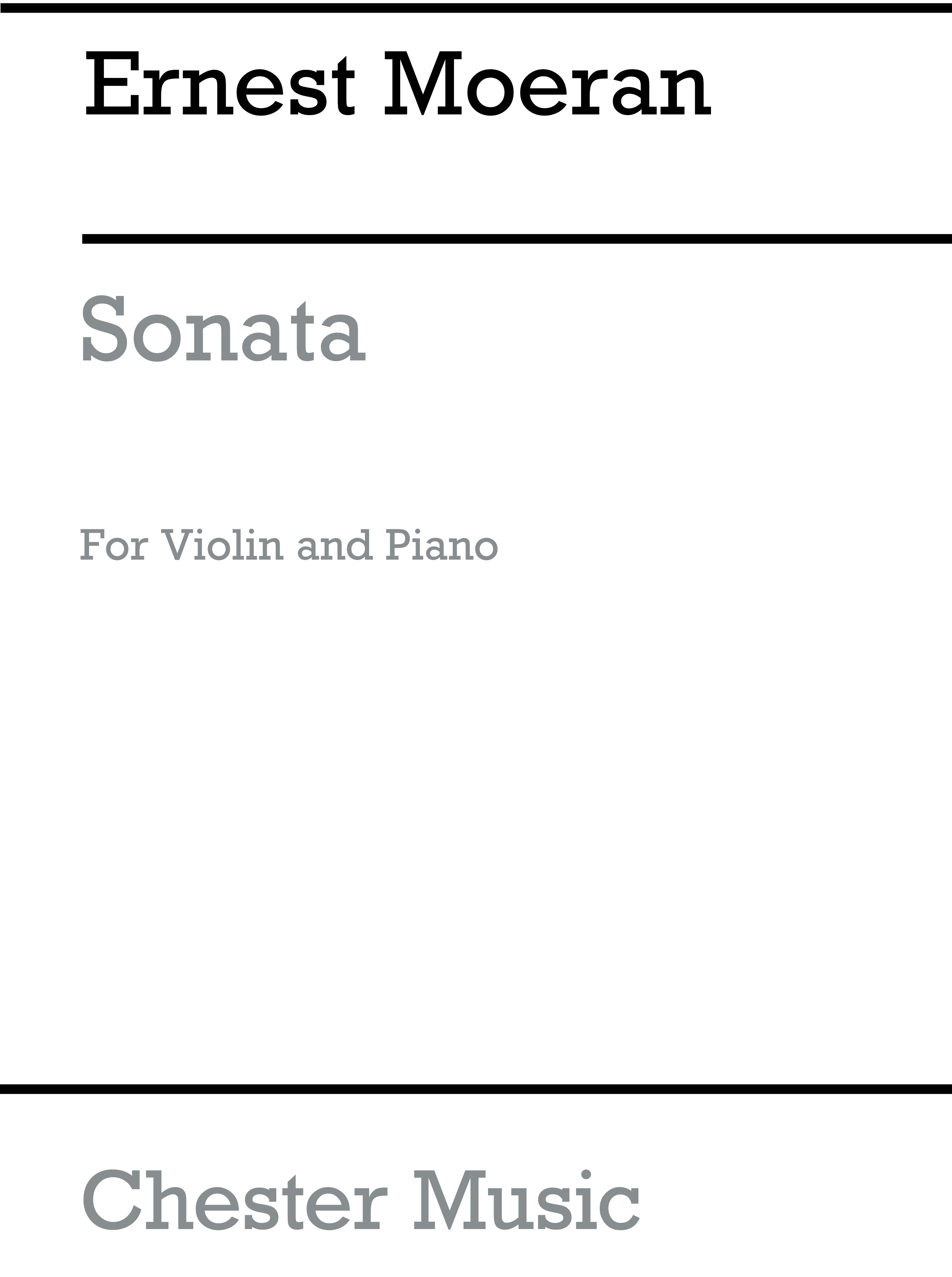 E.J. Moeran: Sonata For Violin And Piano: Violin: Instrumental Work
