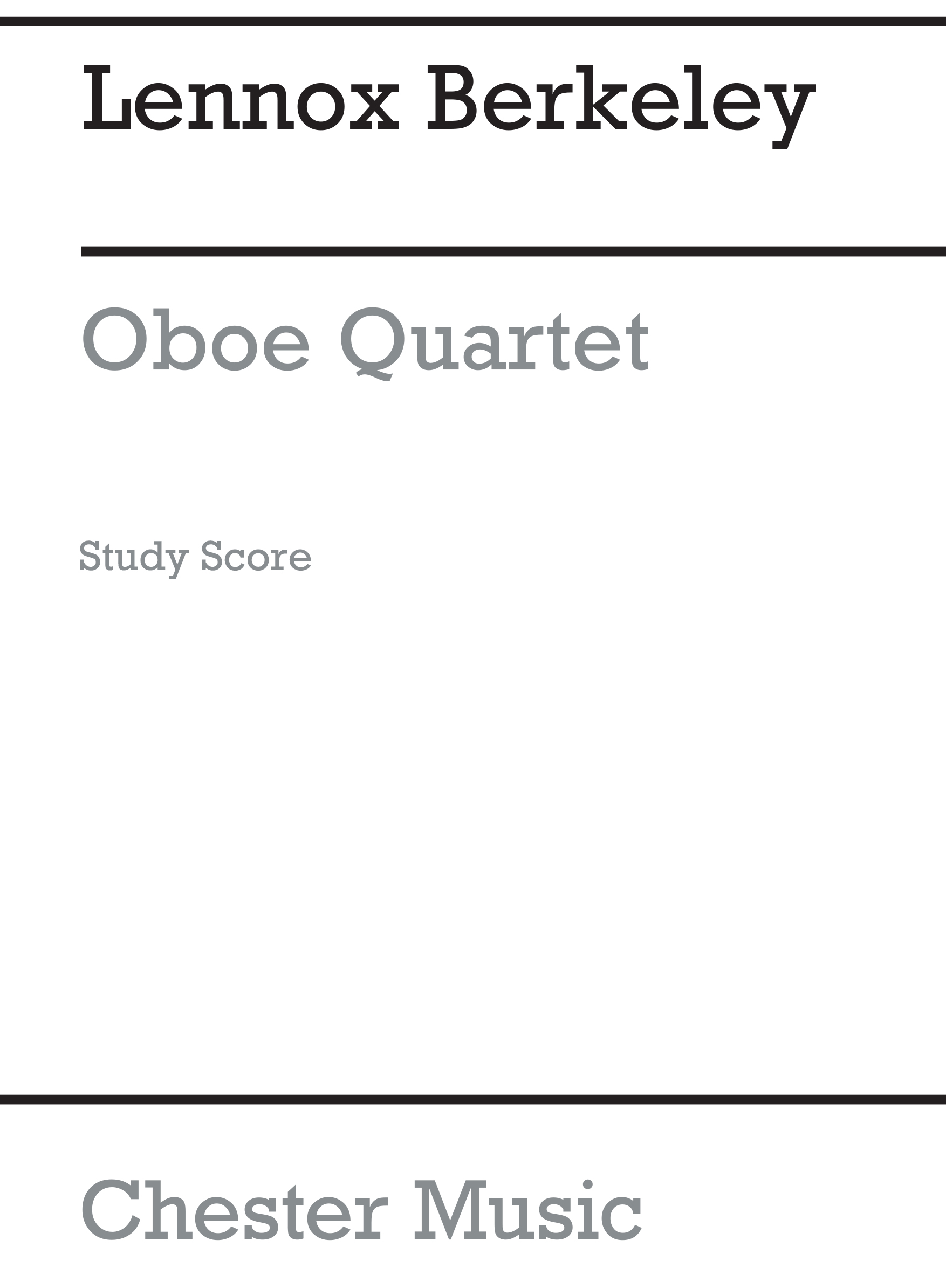 Lennox Berkeley: Oboe Quartet Op.70 (Miniature Score): Oboe: Score