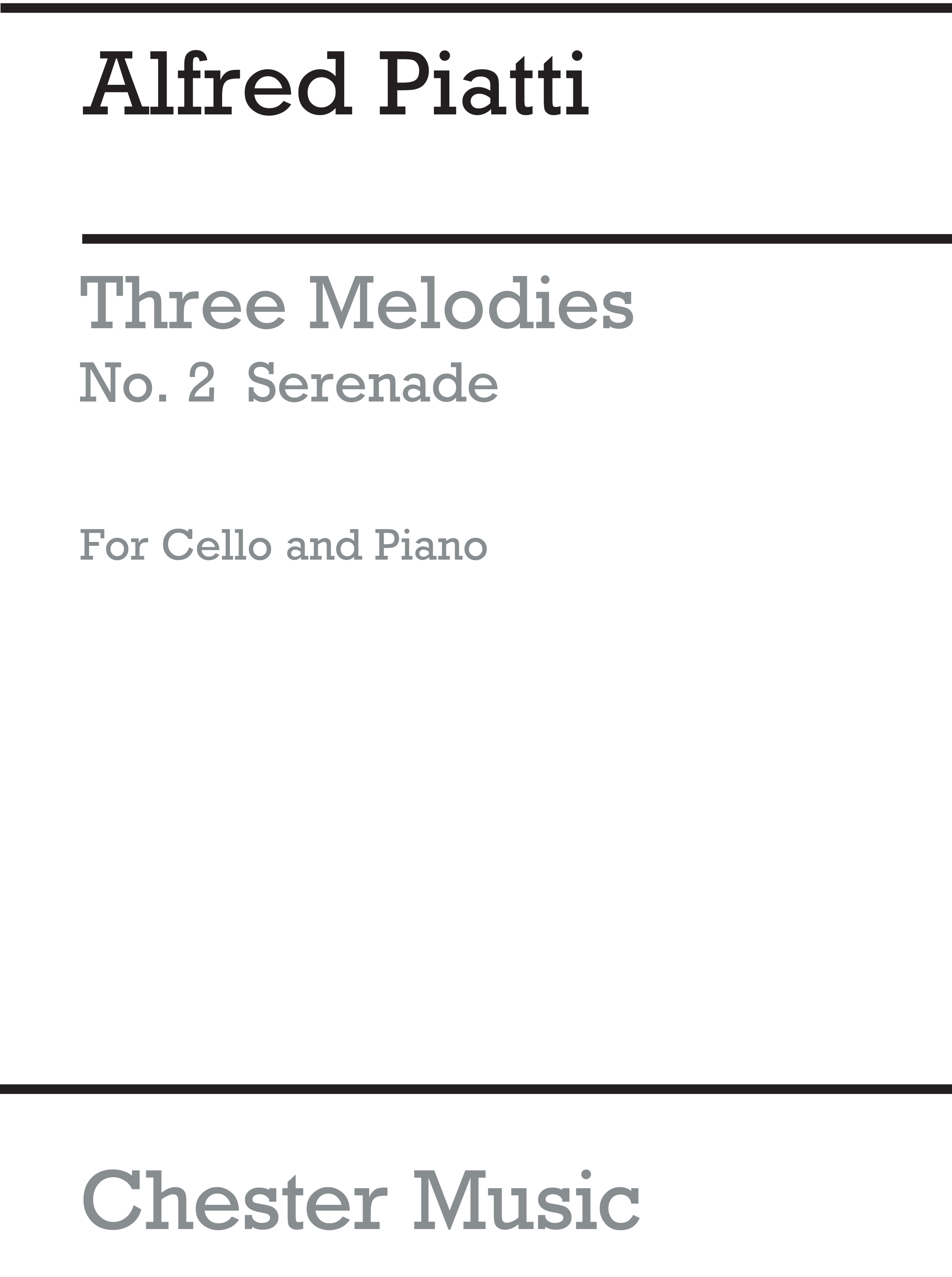 Franz Schubert: Serenade From Three Melodies: Cello: Instrumental Work