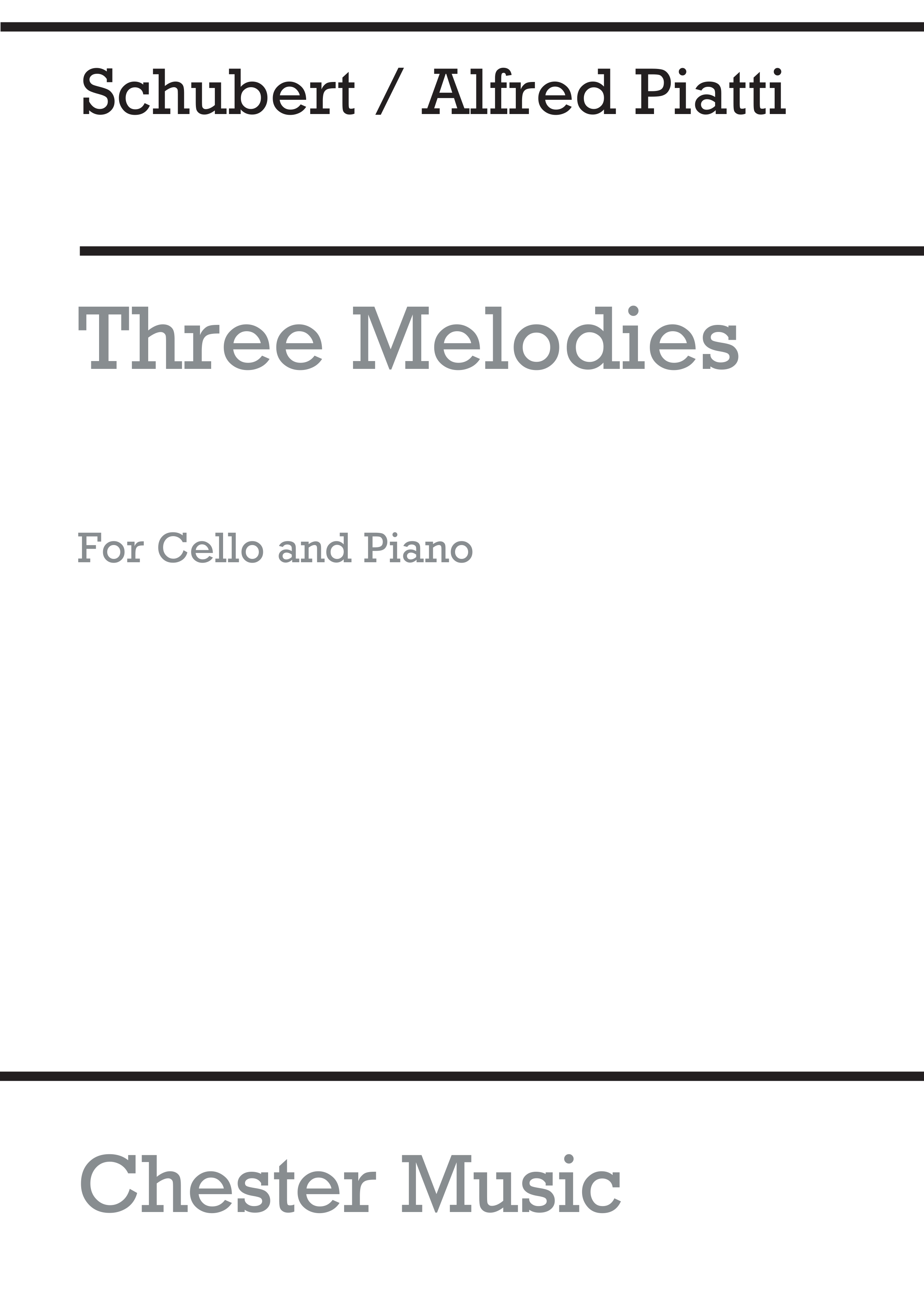 Franz Schubert: Am Meer From Three Melodies (Arr Piatti): Cello: Instrumental