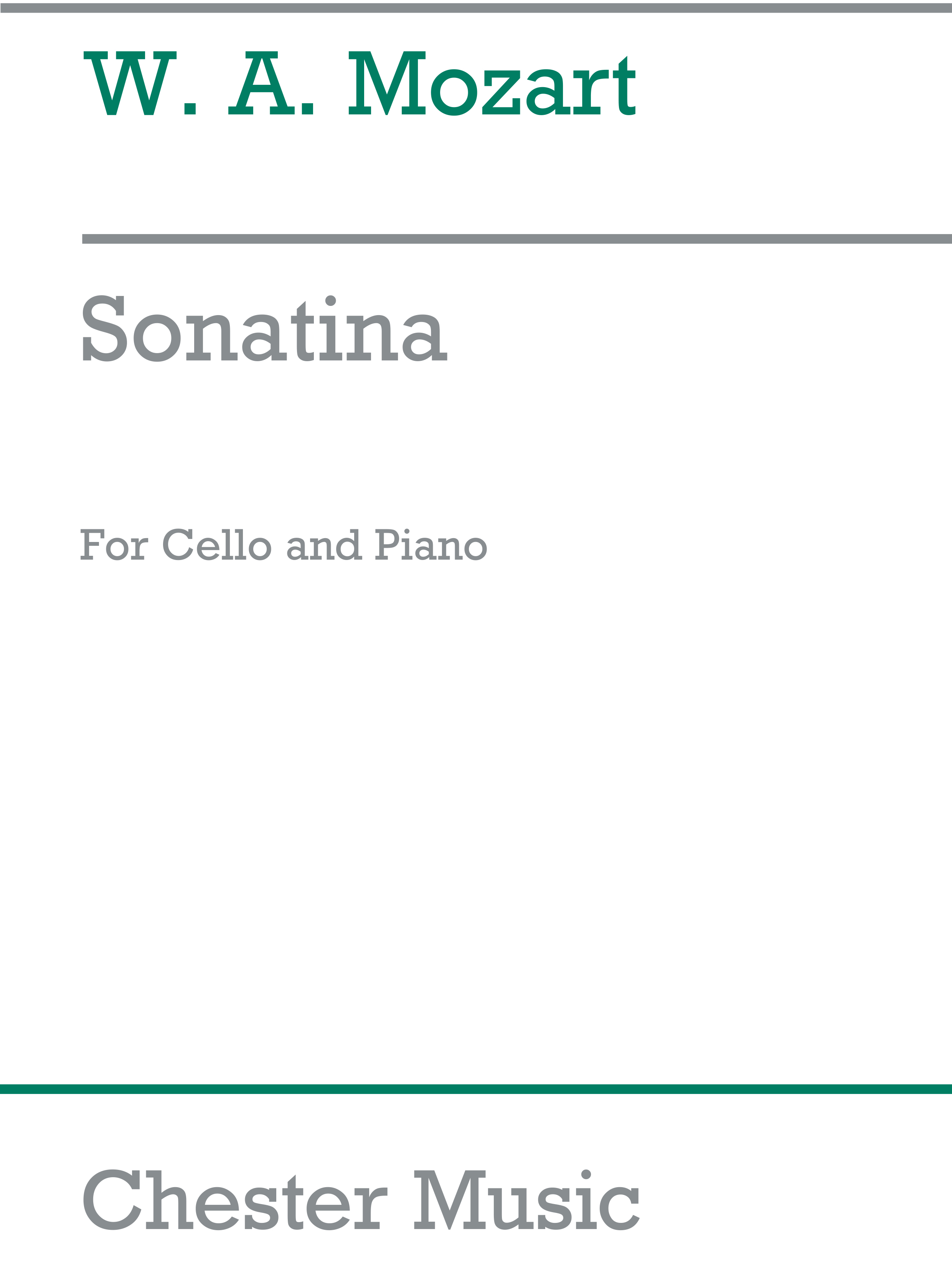 Wolfgang Amadeus Mozart: Sonatina (Cello): Cello: Instrumental Work