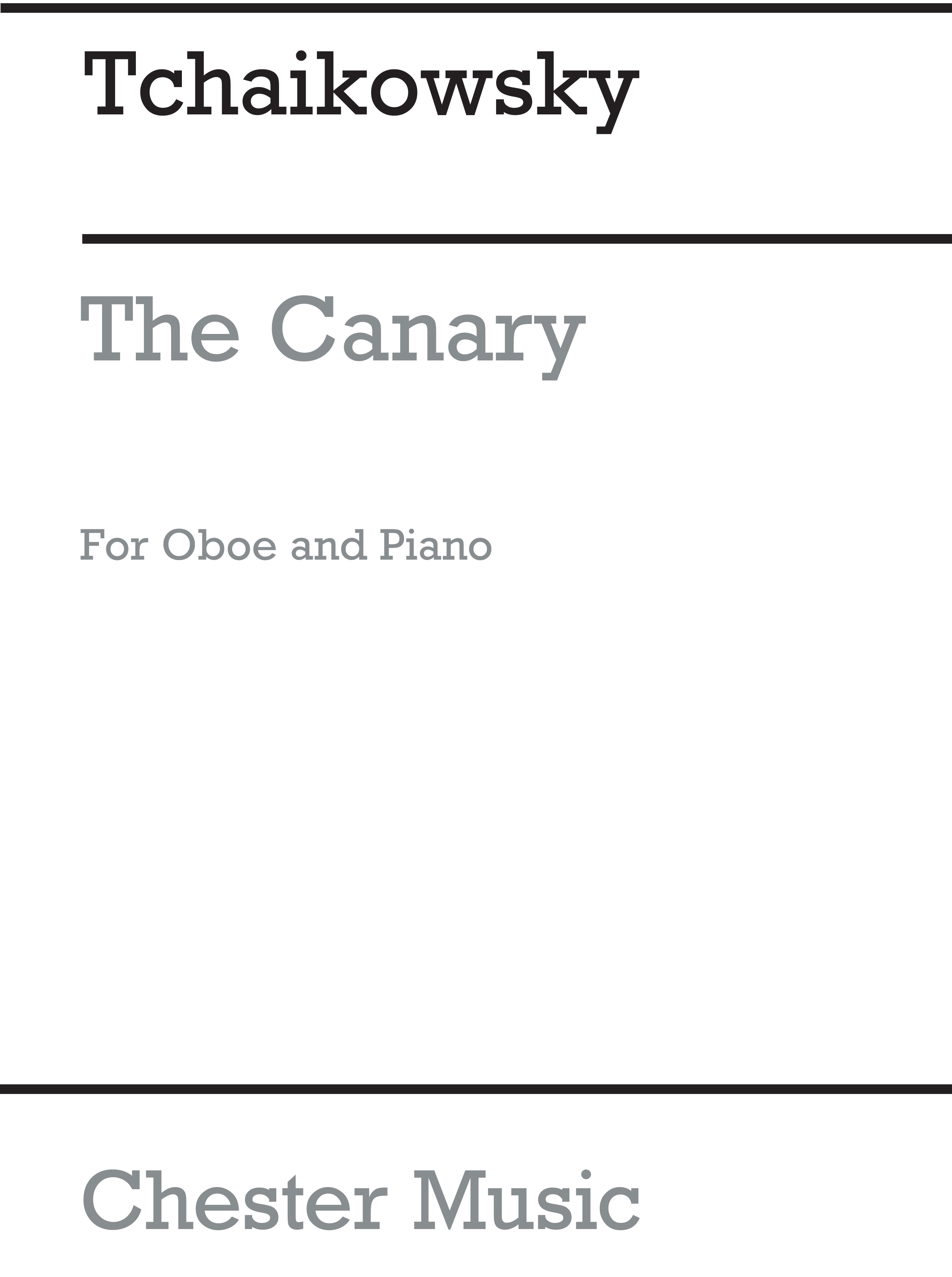 Pyotr Ilyich Tchaikovsky: The Canary: Oboe: Instrumental Work