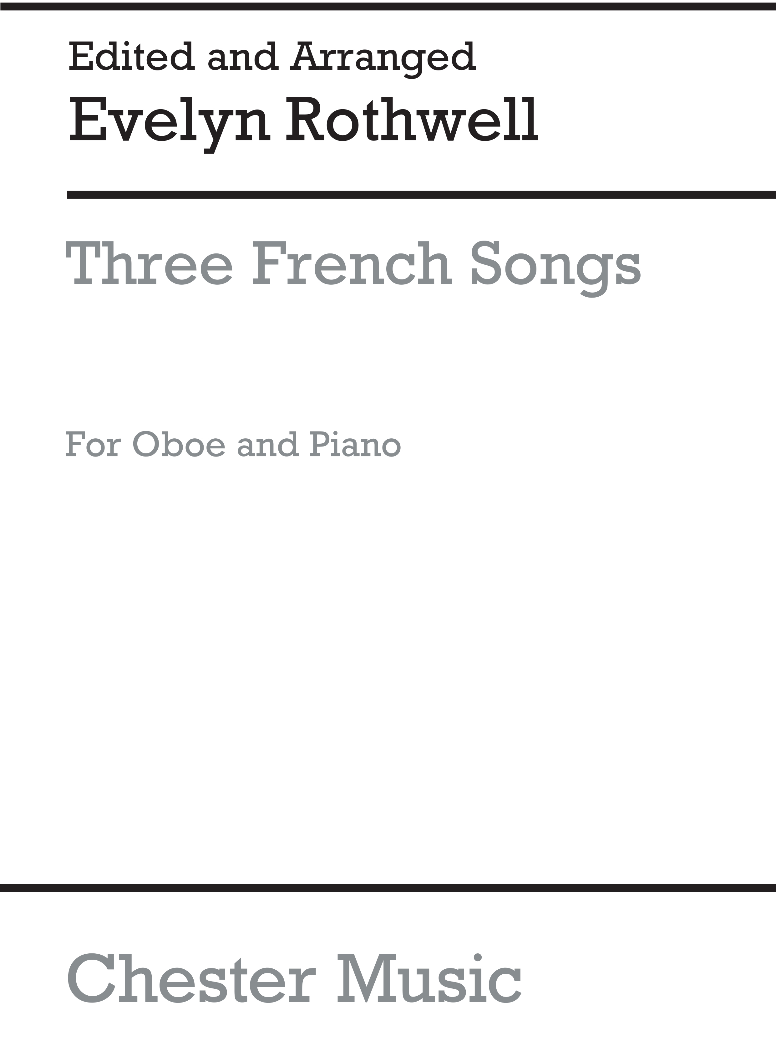 Evelyn Rothwell: Three French Pieces: Oboe: Instrumental Work