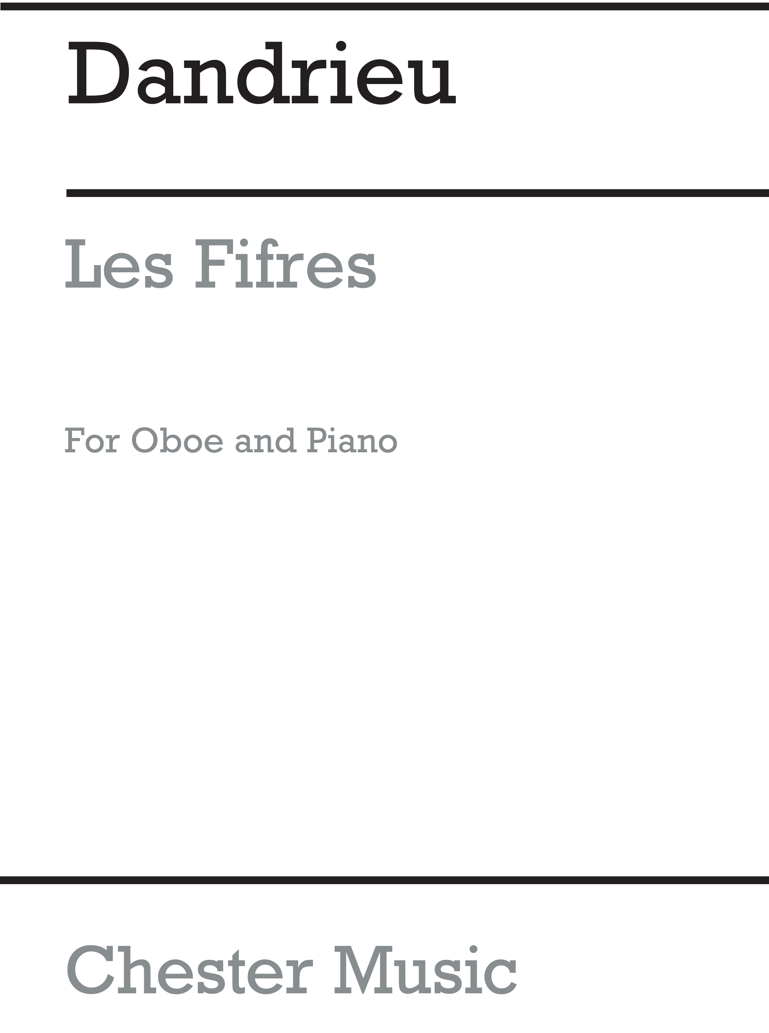 Jean Franois Dandrieu: Les Fifres Oboe/Piano: Oboe: Instrumental Work