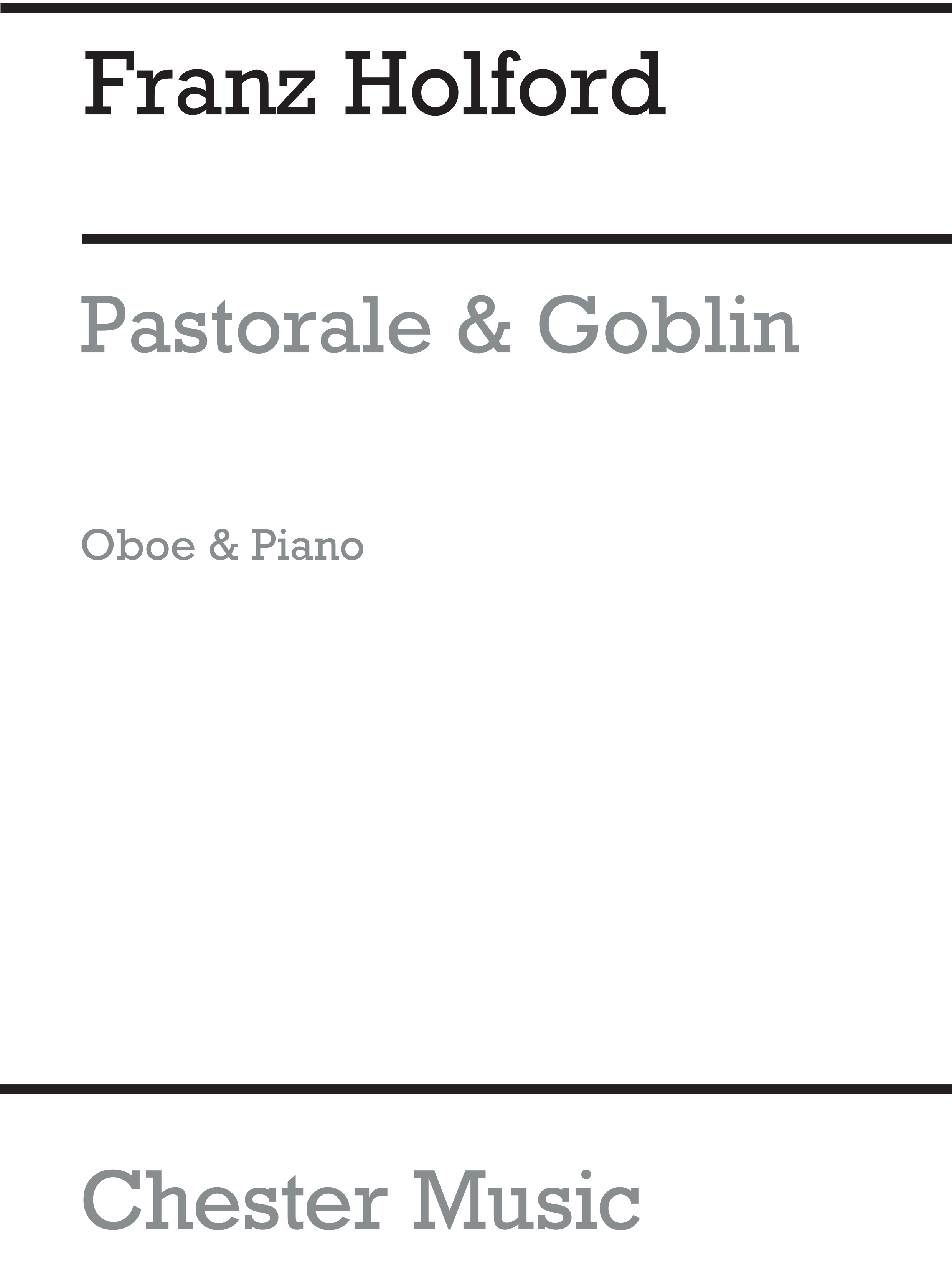 F. Holford: Pastorale And Goblin: Oboe: Instrumental Work
