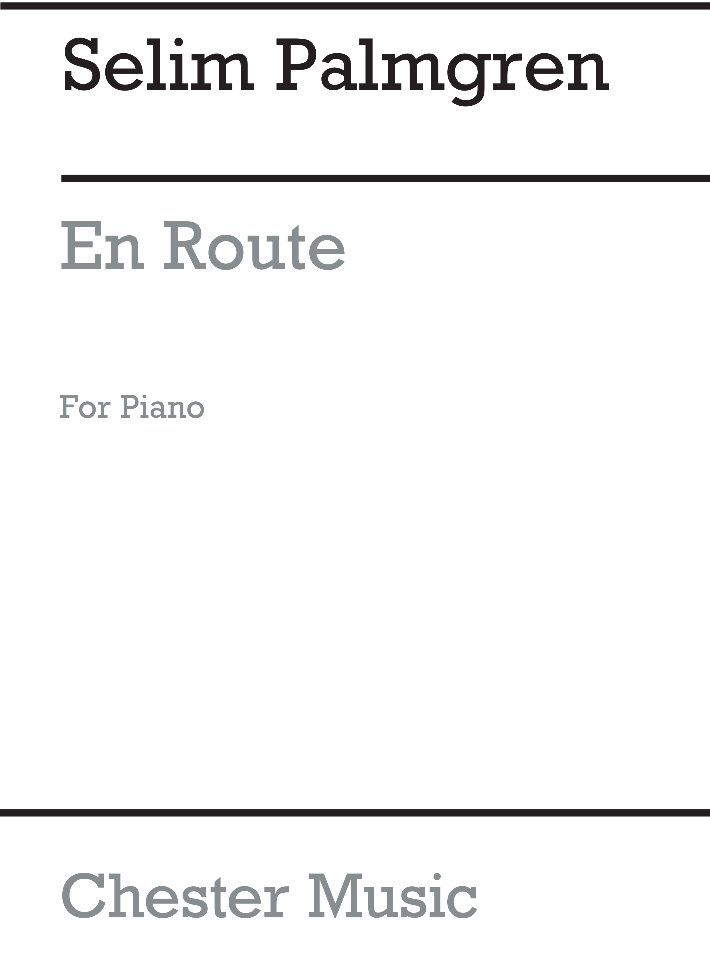 Selim Palmgren: En Route - A Concert Study for Piano: Piano: Instrumental Work