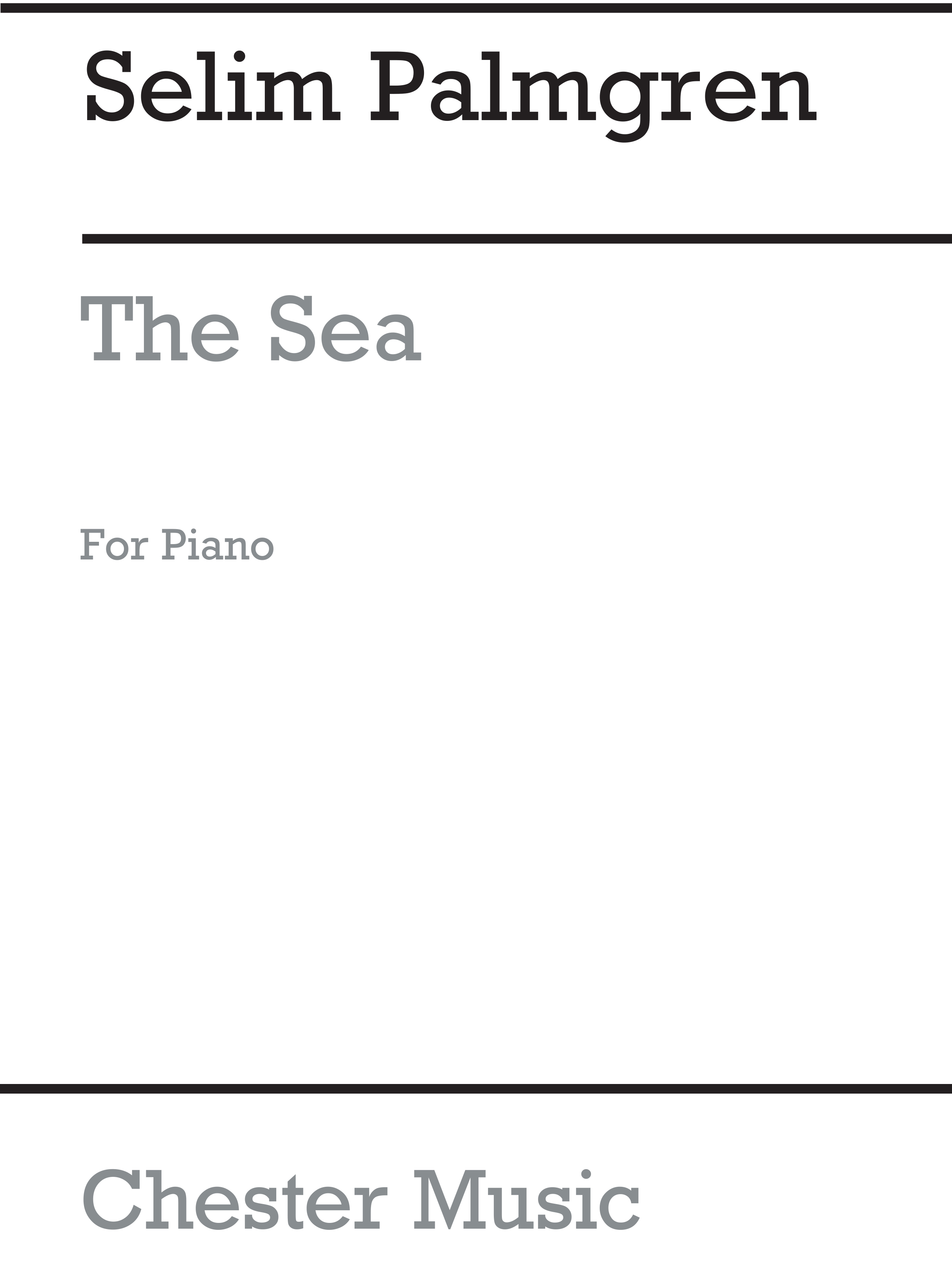 Selim Palmgren: The Sea Prelude for Piano: Piano: Instrumental Work
