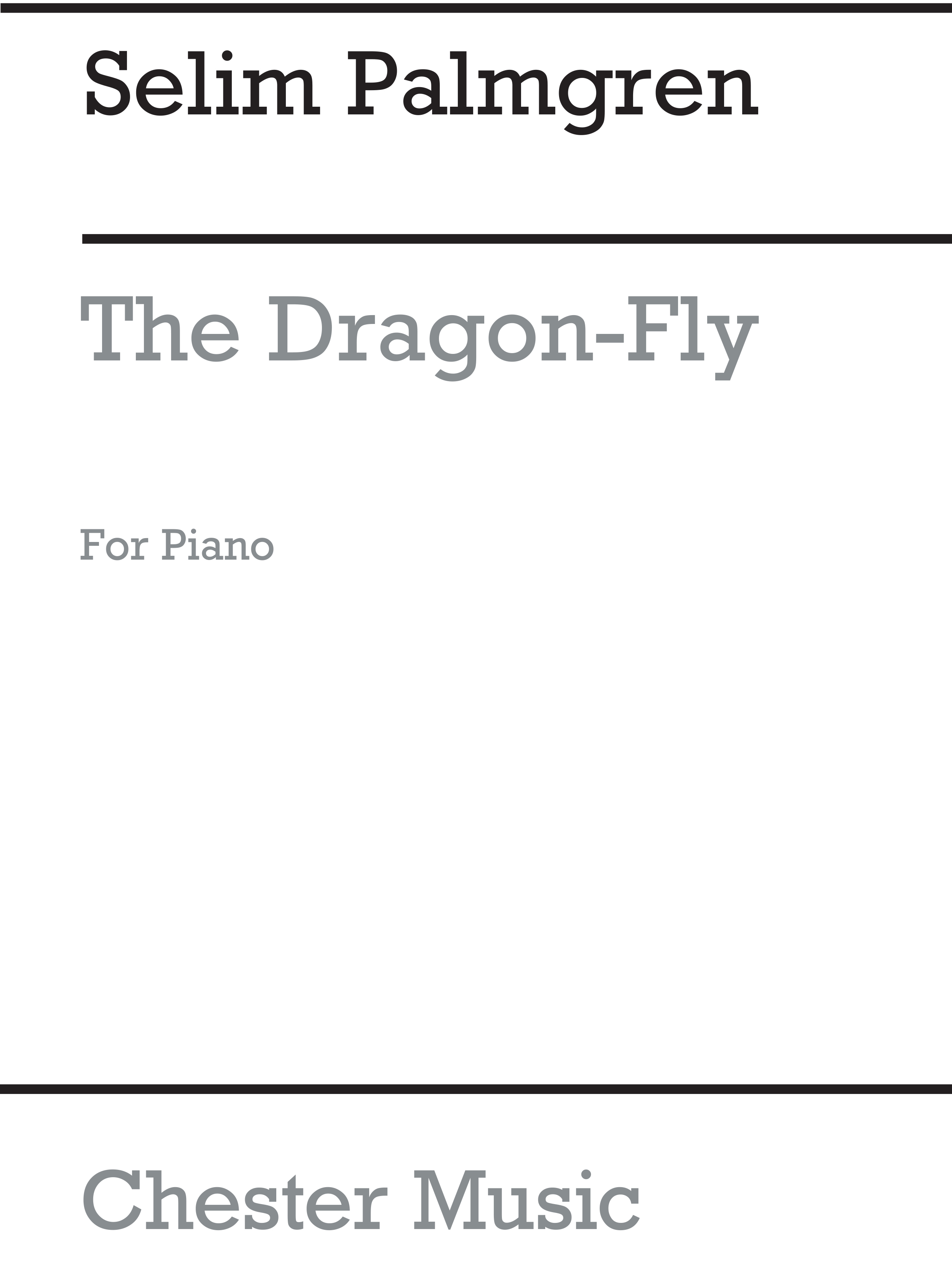 Selim Palmgren: The Dragon Fly for Piano: Piano: Instrumental Work