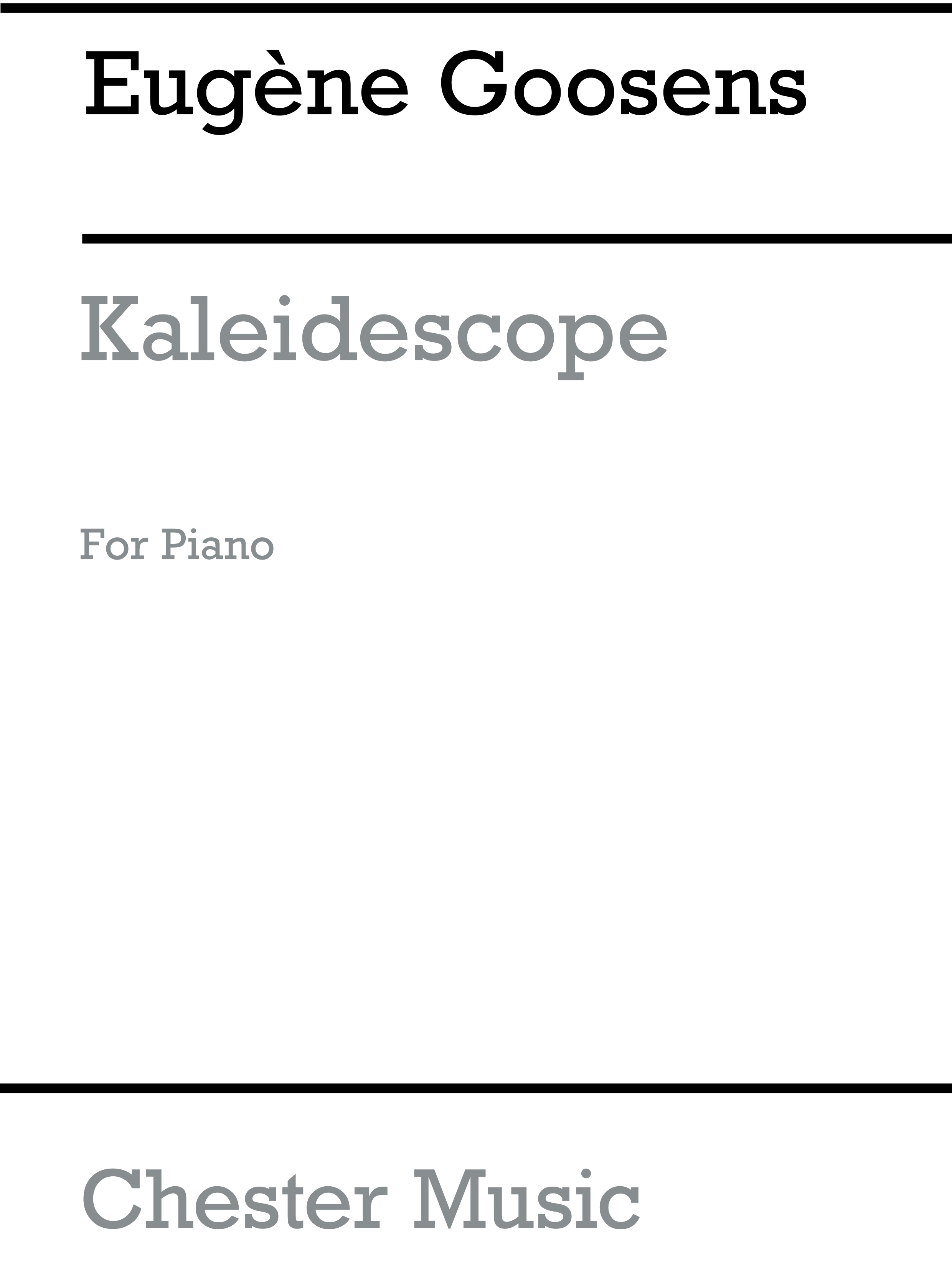 Eugene Goossens: Kaleidoscope: Piano: Instrumental Work