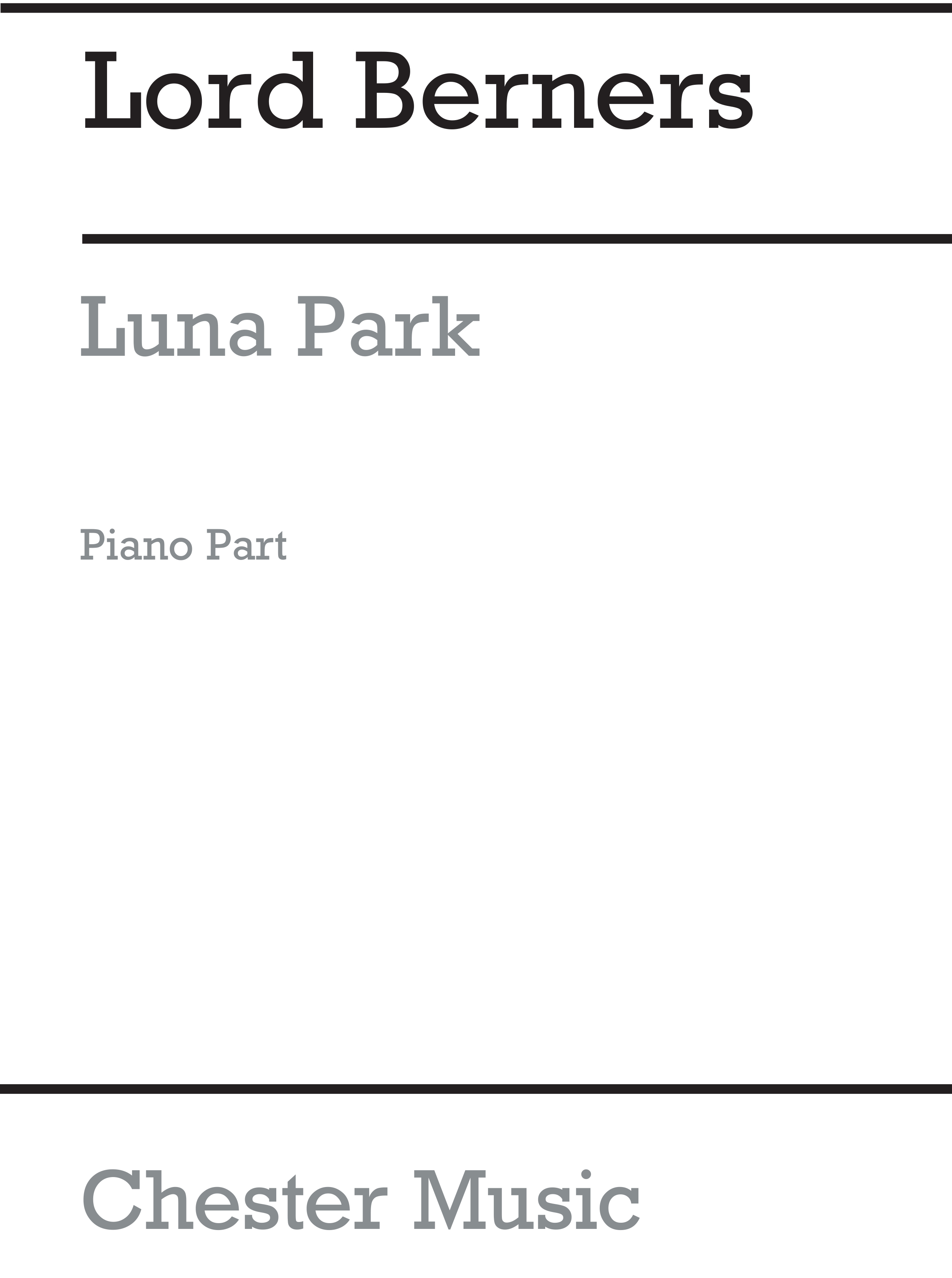 Luna Park (Piano Part): Piano: Instrumental Work