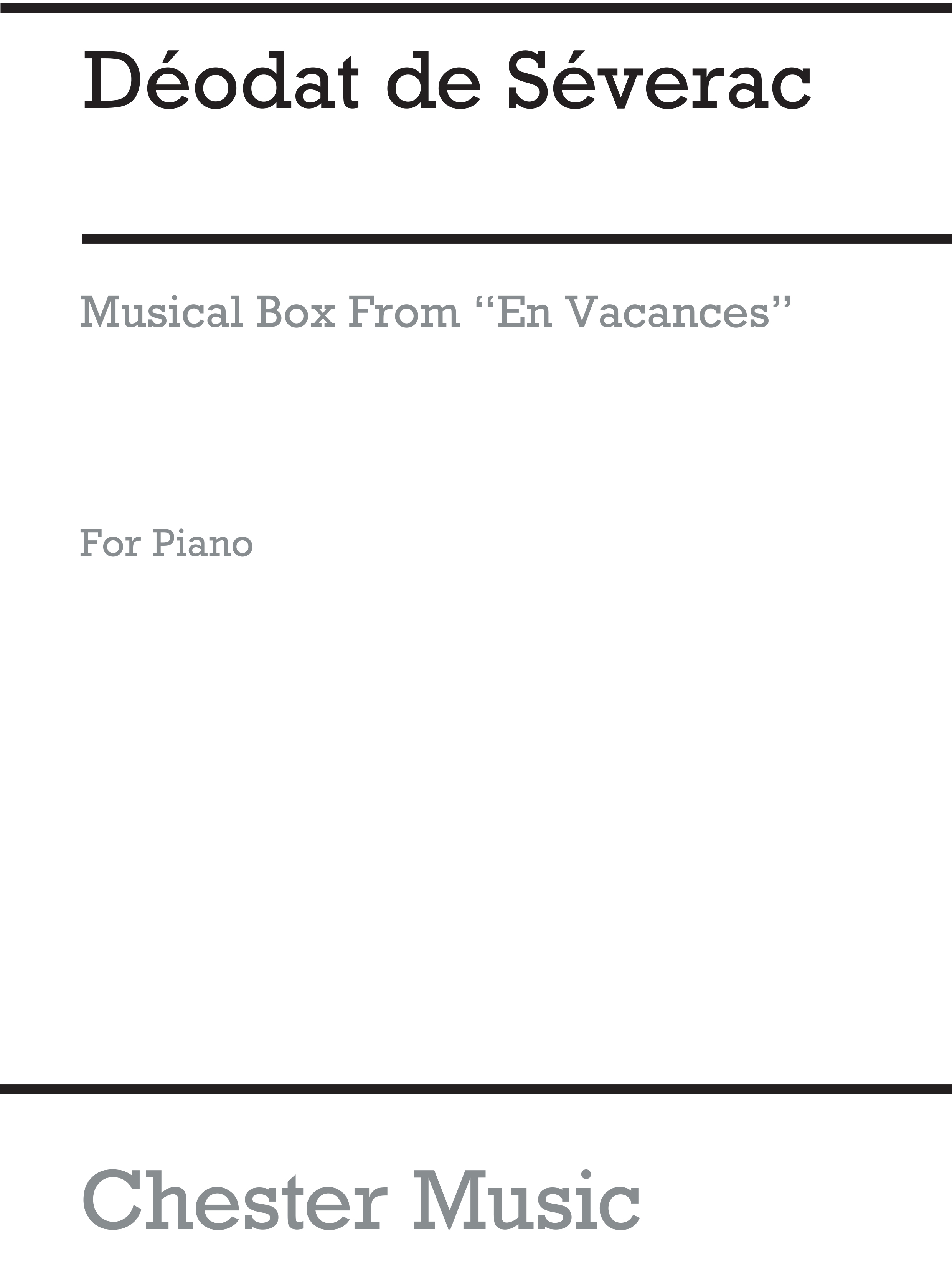 Déodat de Séverac: Musical Box (Piano): Piano: Instrumental Work