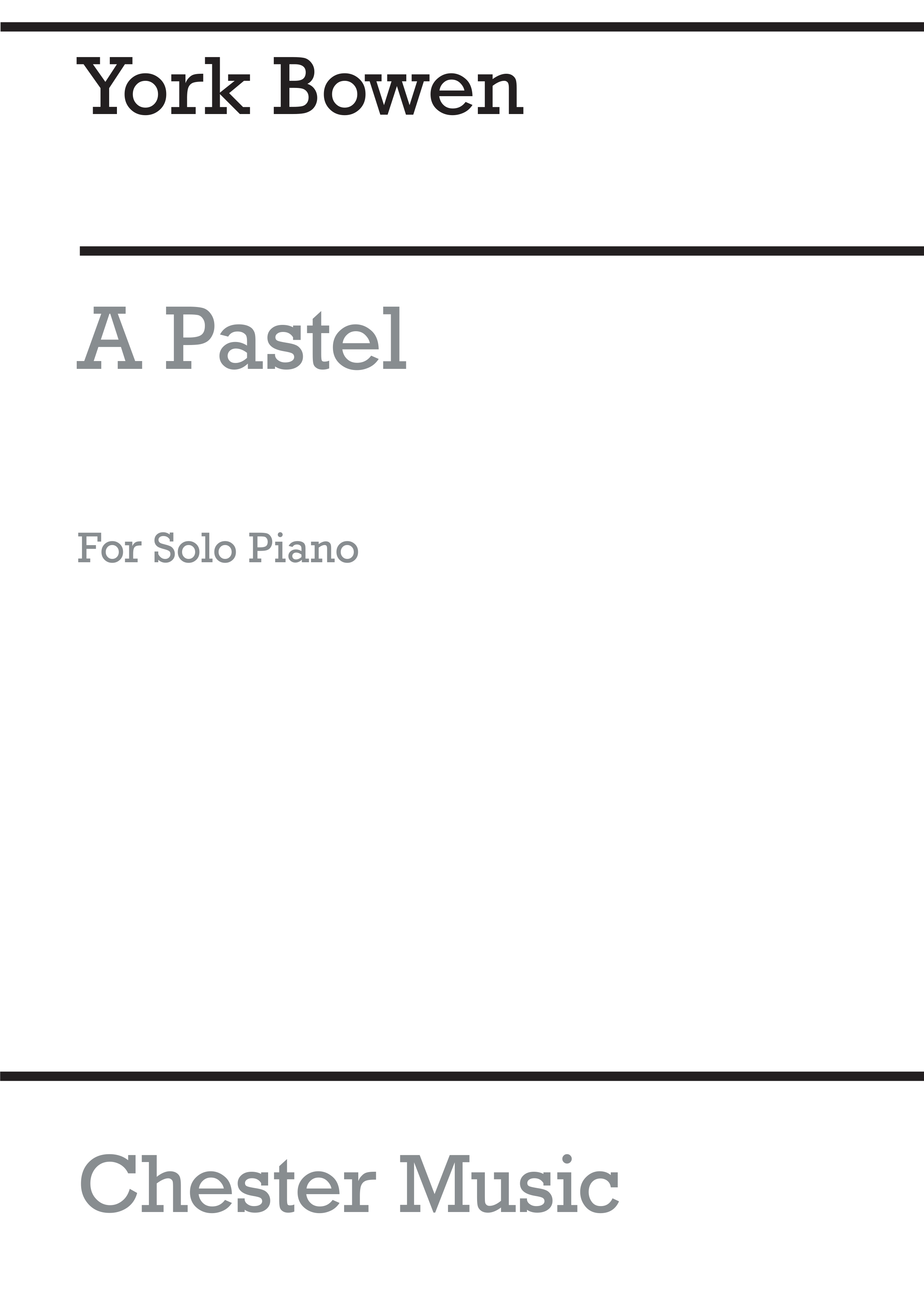 York Bowen: A Pastel: Piano: Instrumental Work
