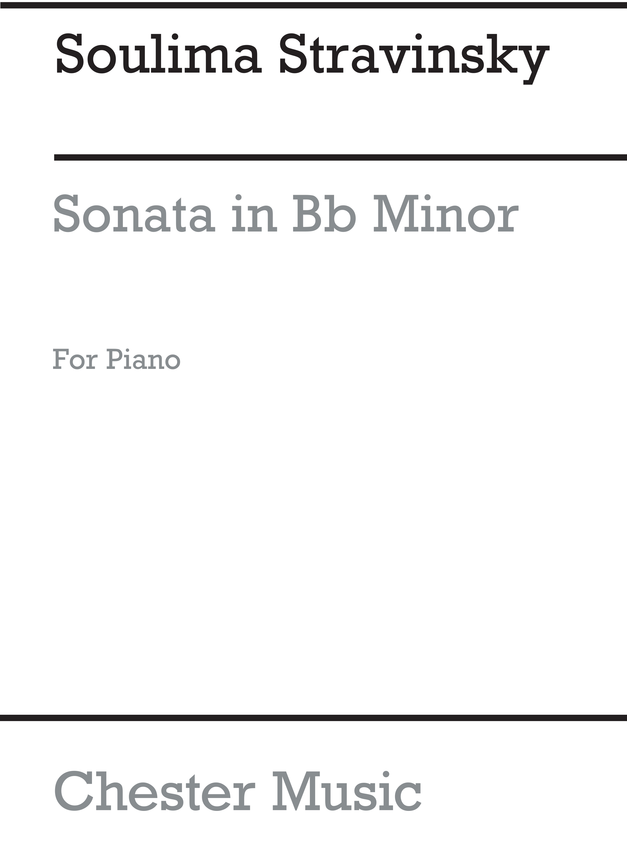 Soulima Stravinsky: Piano Sonata In B Flat: Piano: Instrumental Work
