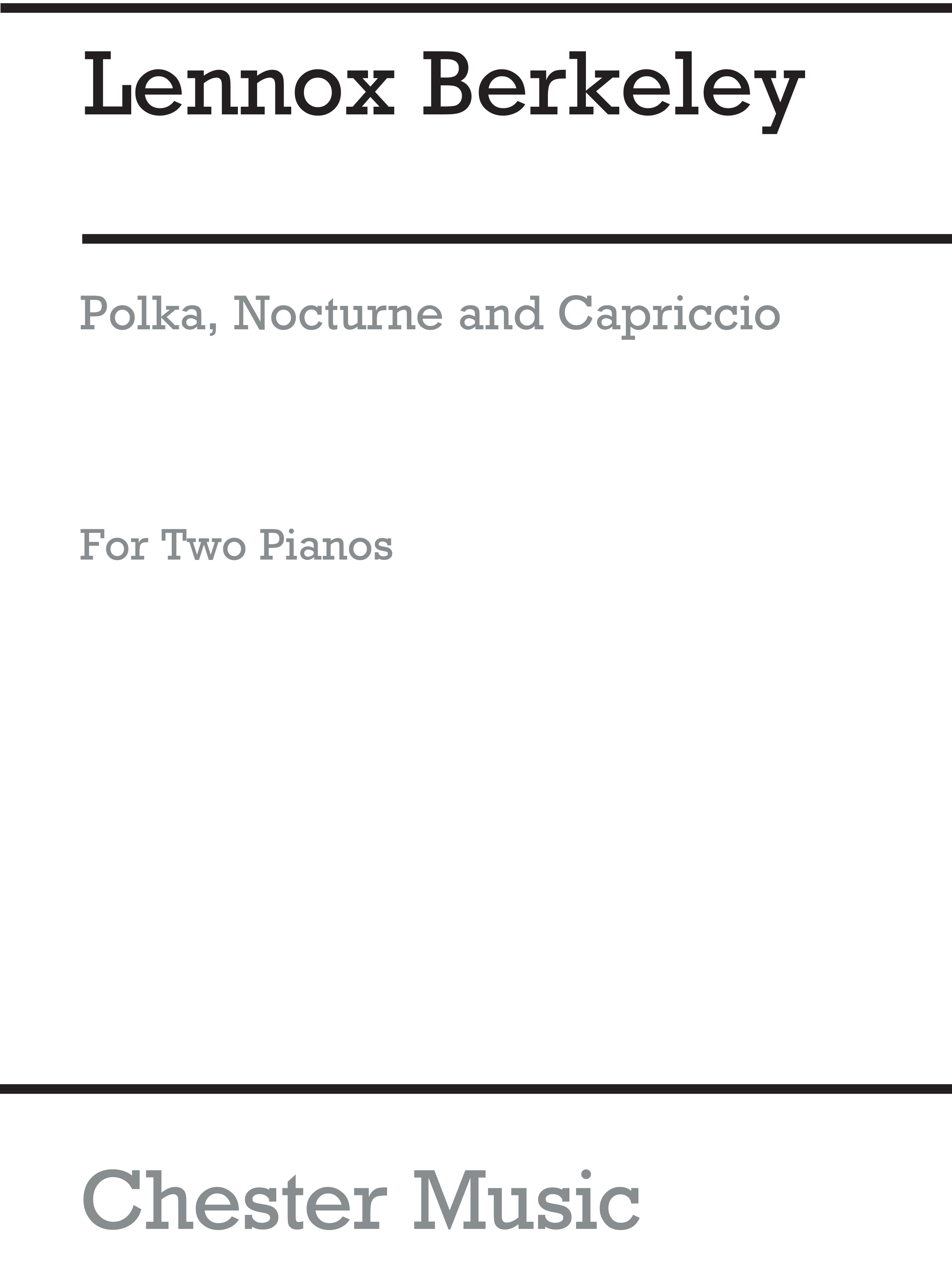Lennox Berkeley: Polka  Nocturne  Capriccio Op.5: Piano Duet: Instrumental Work