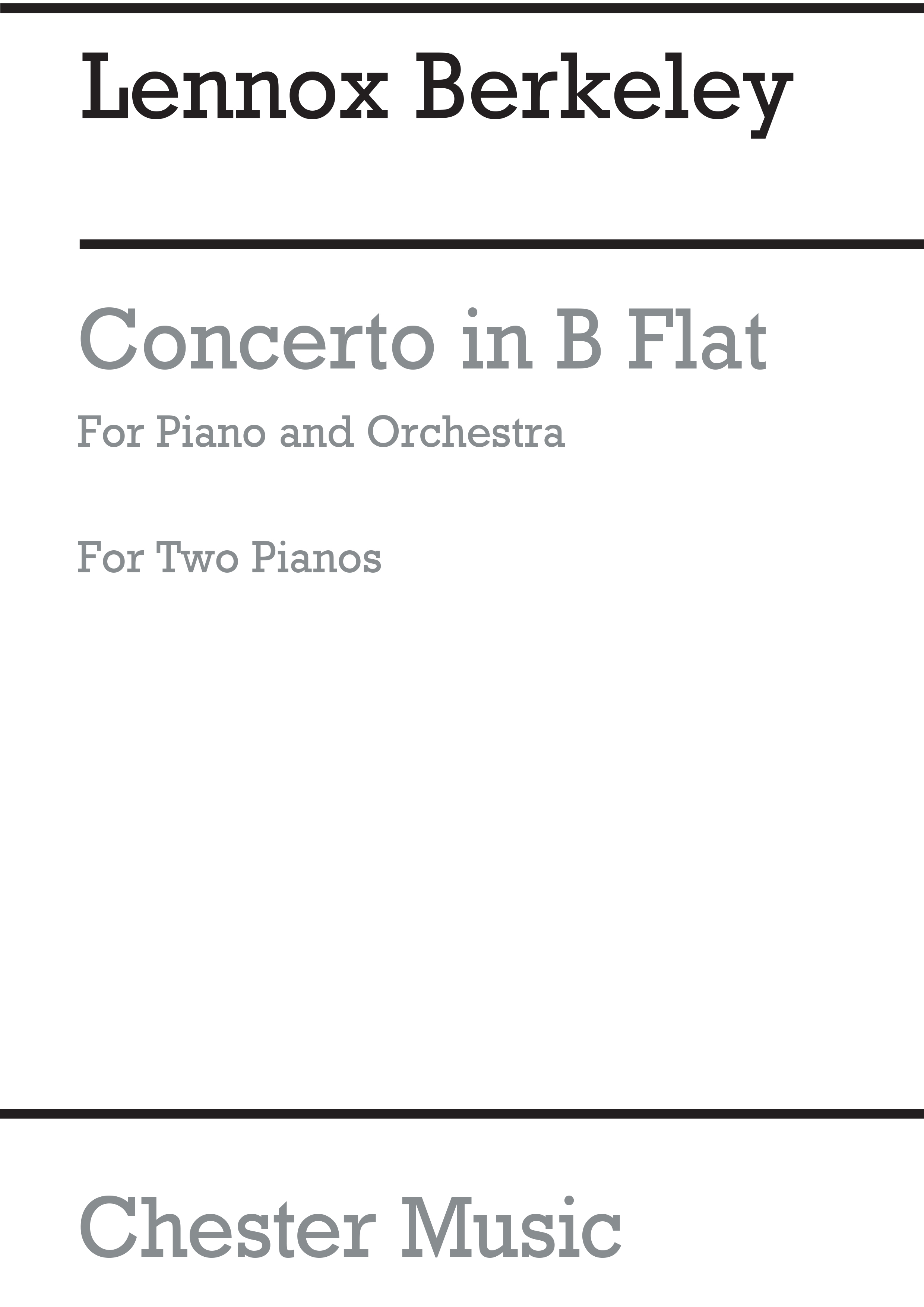 Lennox Berkeley: Piano Concerto In B Flat Op.29 (2 Piano Reduction): Piano Duet: