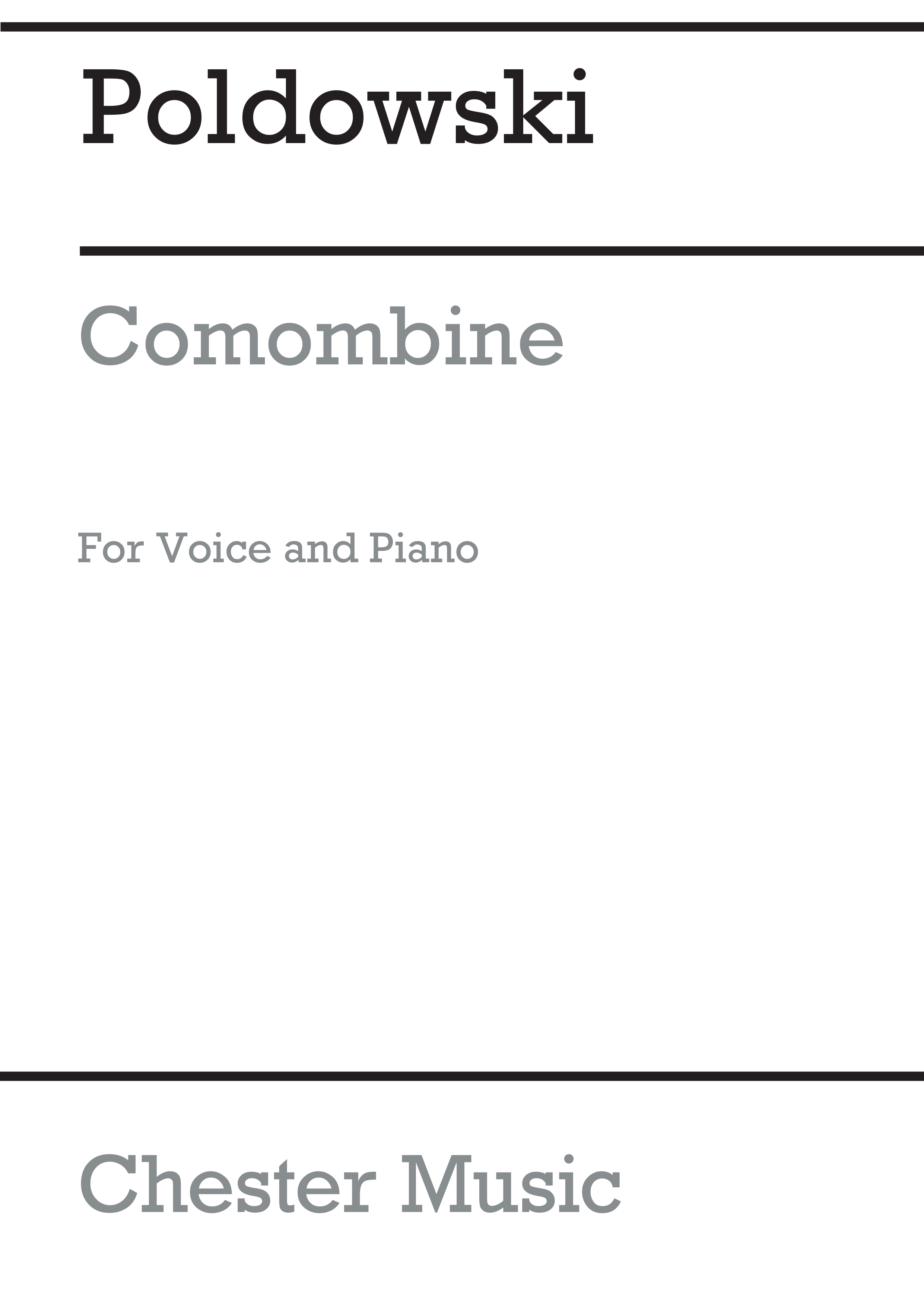Poldowski: Colombine for Voice with Piano acc.: Voice: Instrumental Work