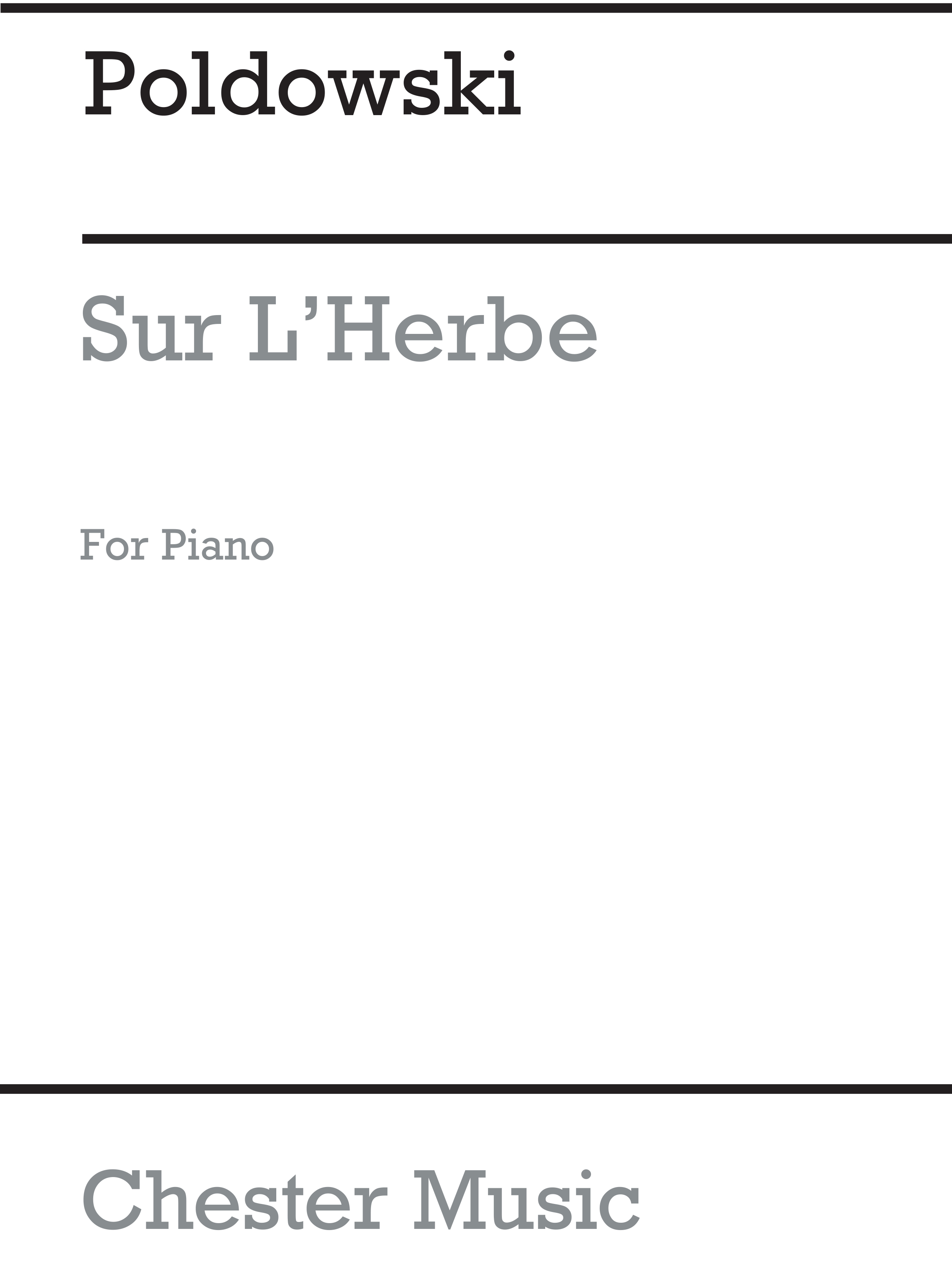 Poldowski: Sur L'herbe for Voice with Piano acc.: Voice: Instrumental Work