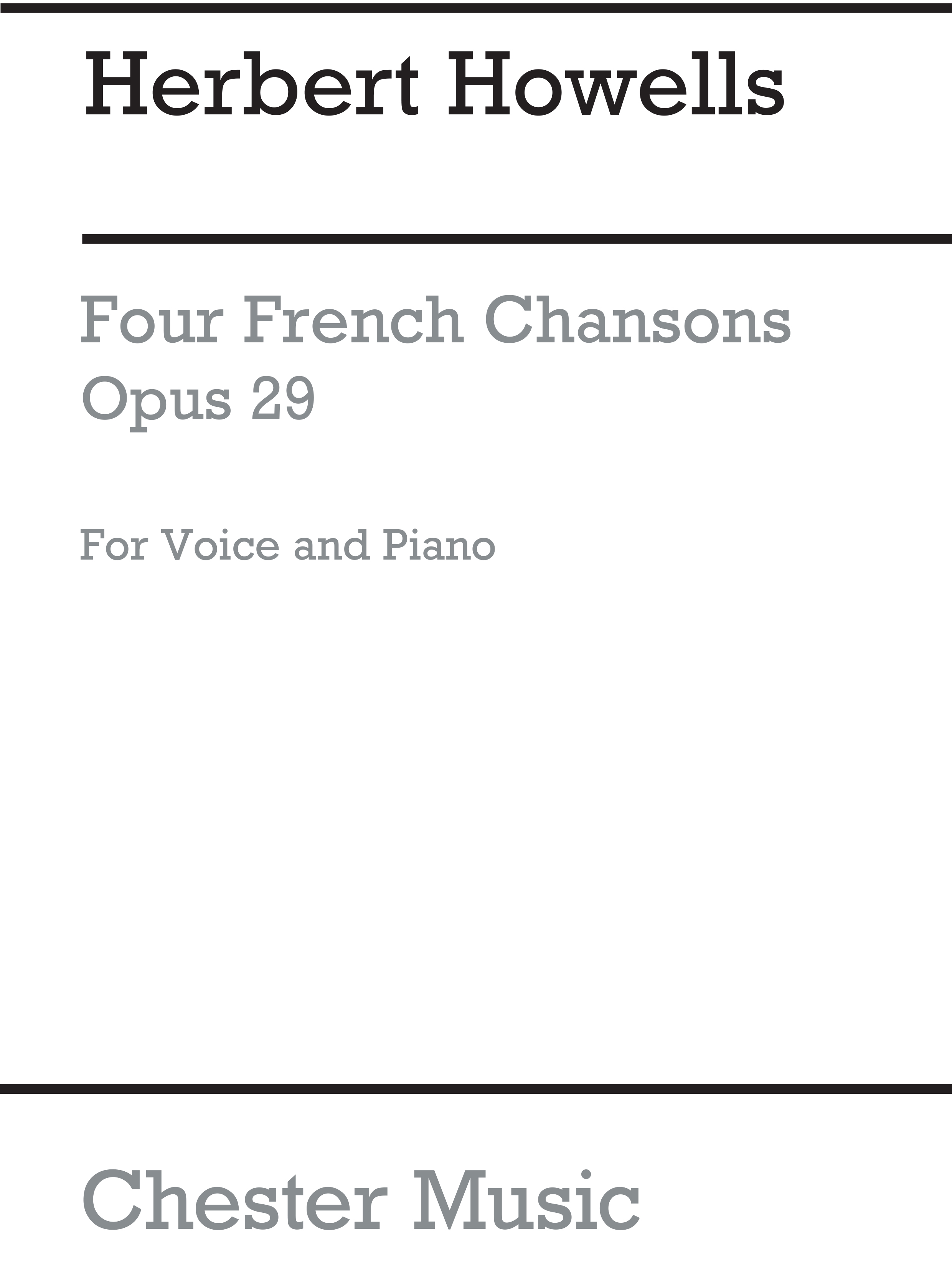 Herbert Howells: Four French Chansons Op.29: Voice: Mixed Songbook
