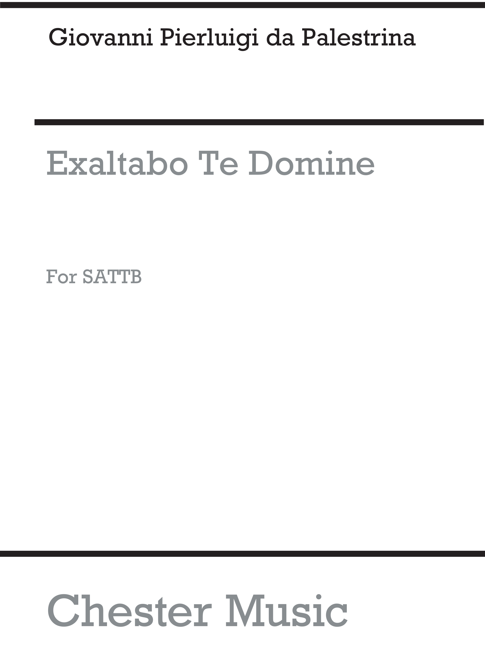 Giovanni Palestrina: Exaltabo Te Domine: Mixed Choir: Vocal Score