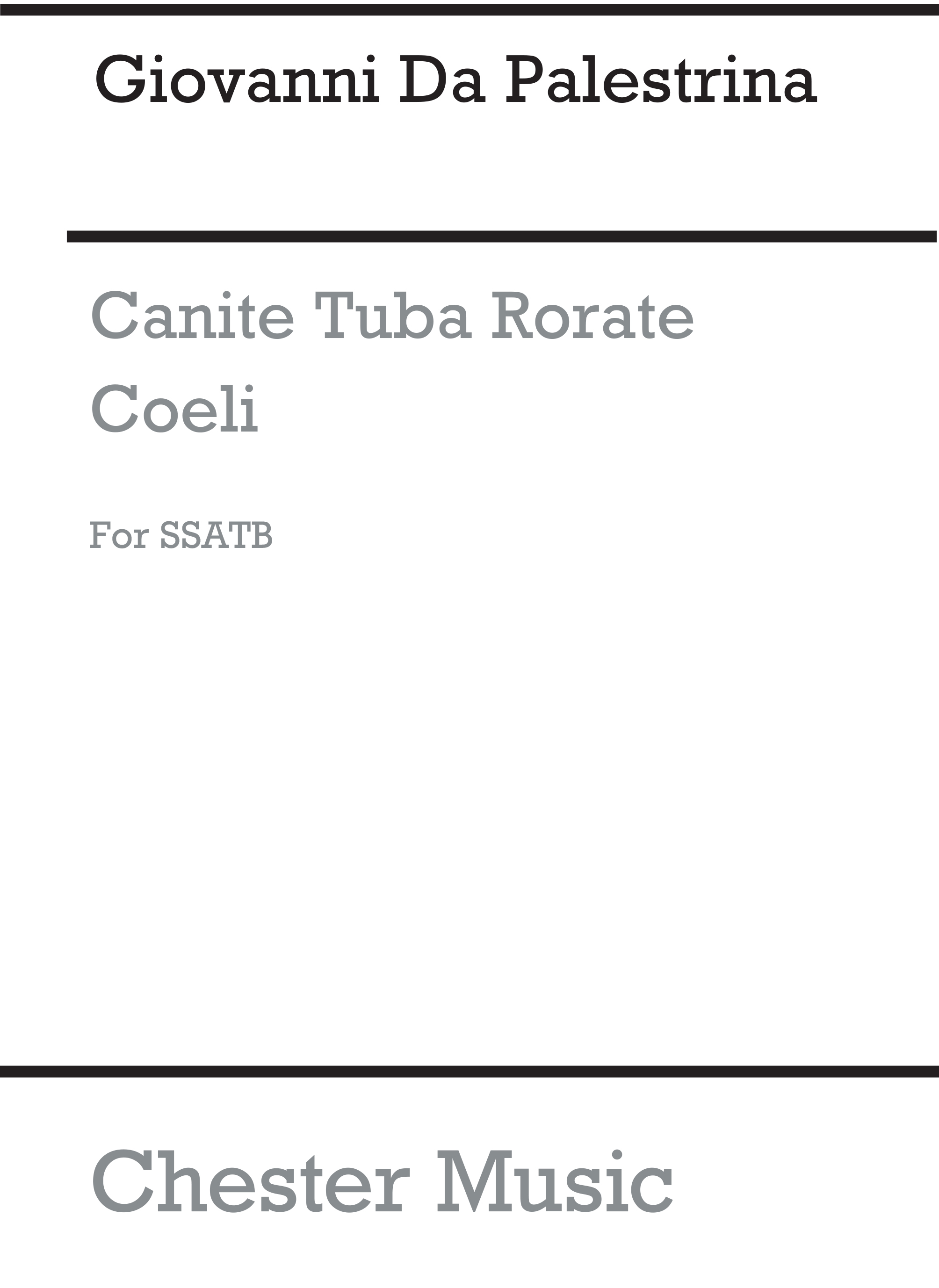 Giovanni Palestrina: Canite Tuba/Rorate Coeli: SATB: Vocal Score