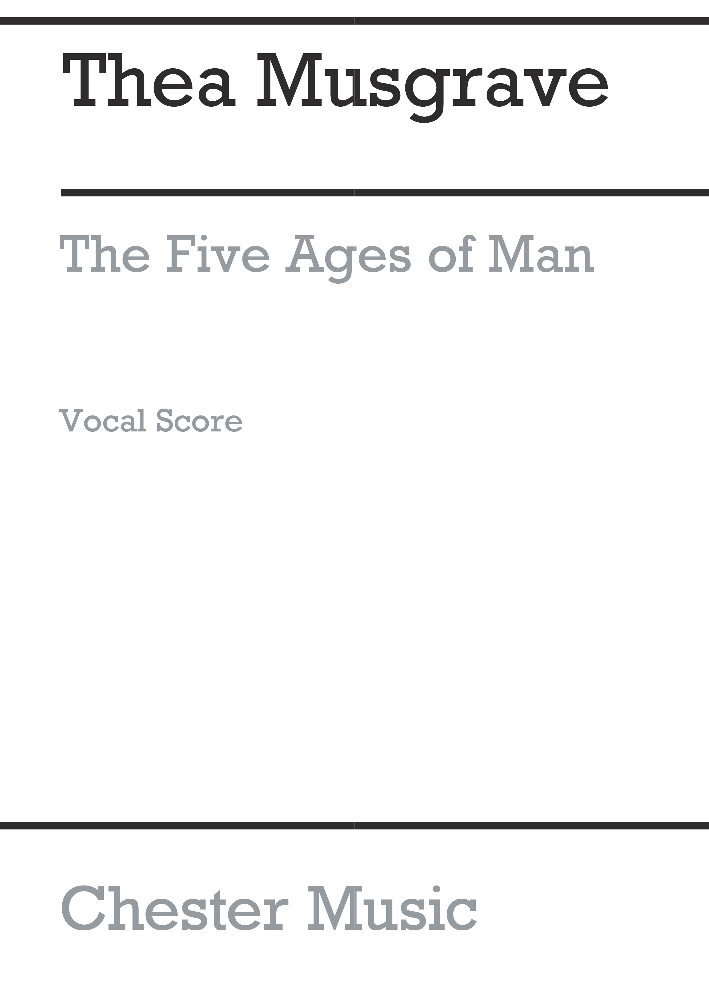Thea Musgrave: The Five Ages Of Man: Orchestra: Vocal Score