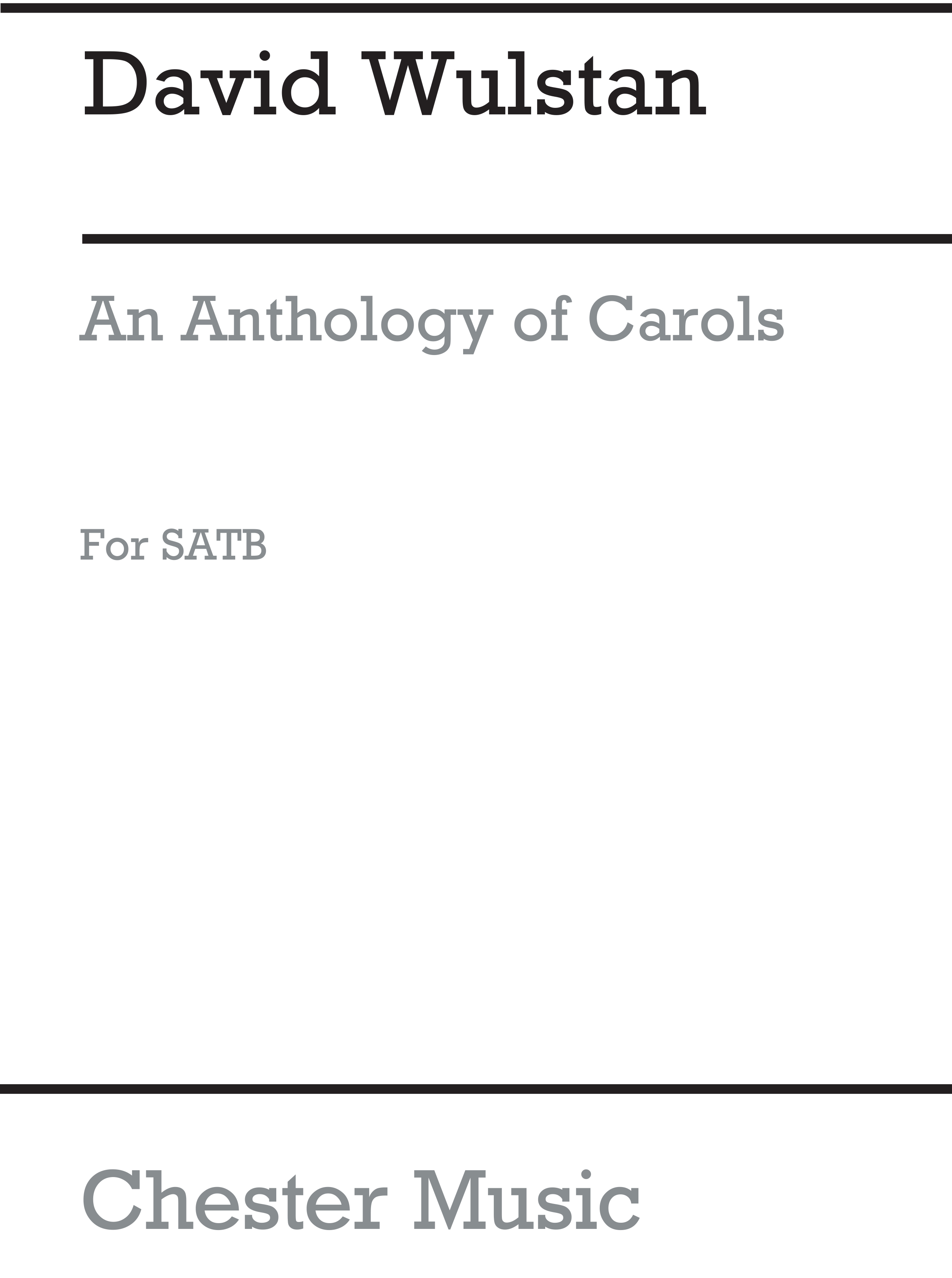 David Wulstan: Anthology Of Carols: Voice: Vocal Score