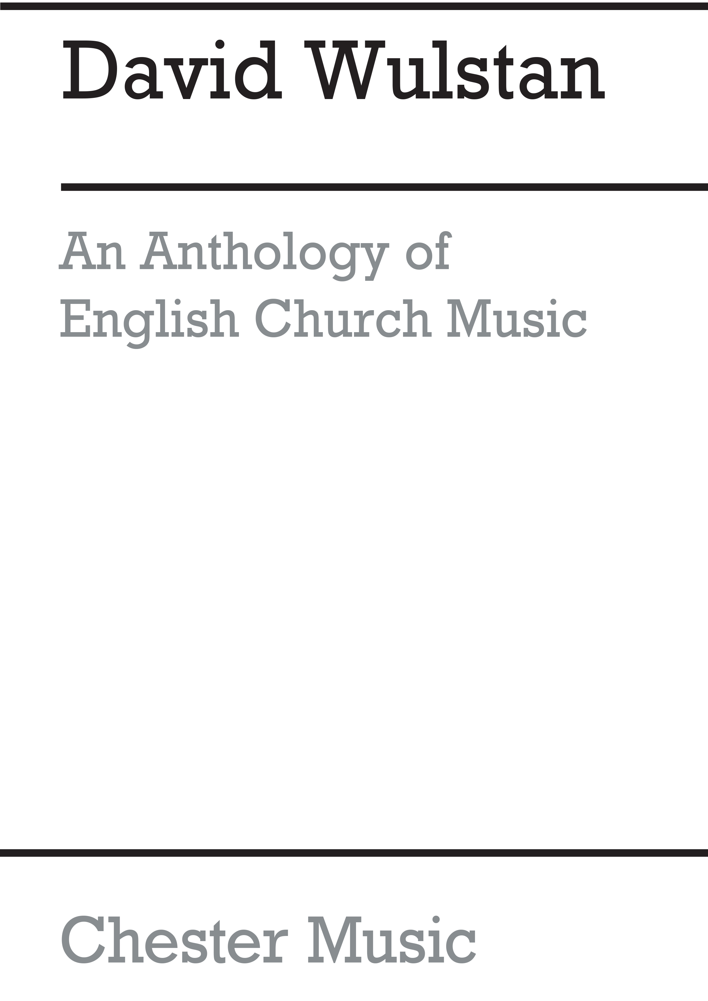 David Wulstan: An Anthology Of English Church Music: Voice: Vocal Score