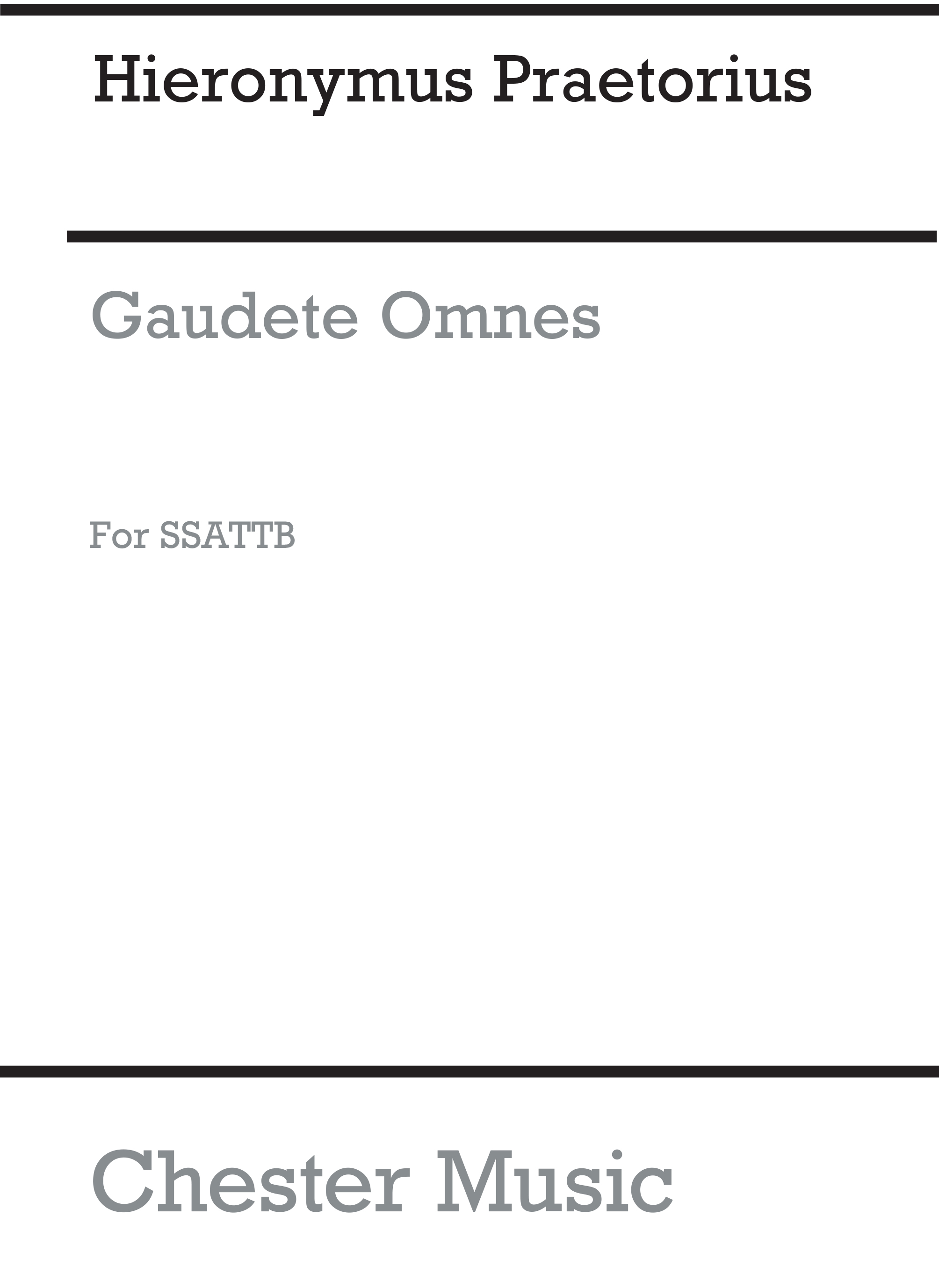 Michael Praetorius: Gaudete Omnes: SATB: Vocal Score