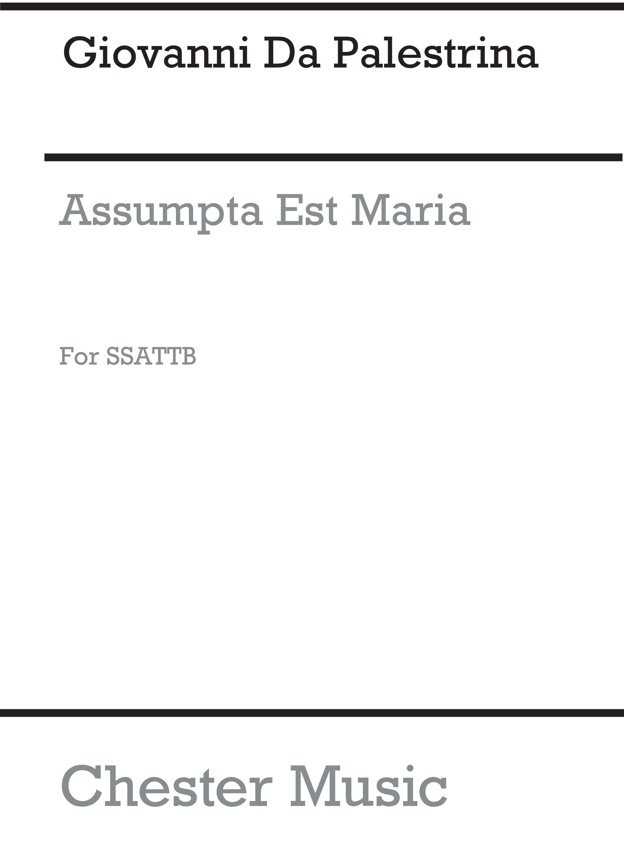 Giovanni Palestrina: Assumpta Est Maria - Motet (Davison): SATB: Vocal Work