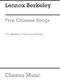 Lennox Berkeley: Five Chinese Songs Op.78: Medium Voice: Instrumental Work