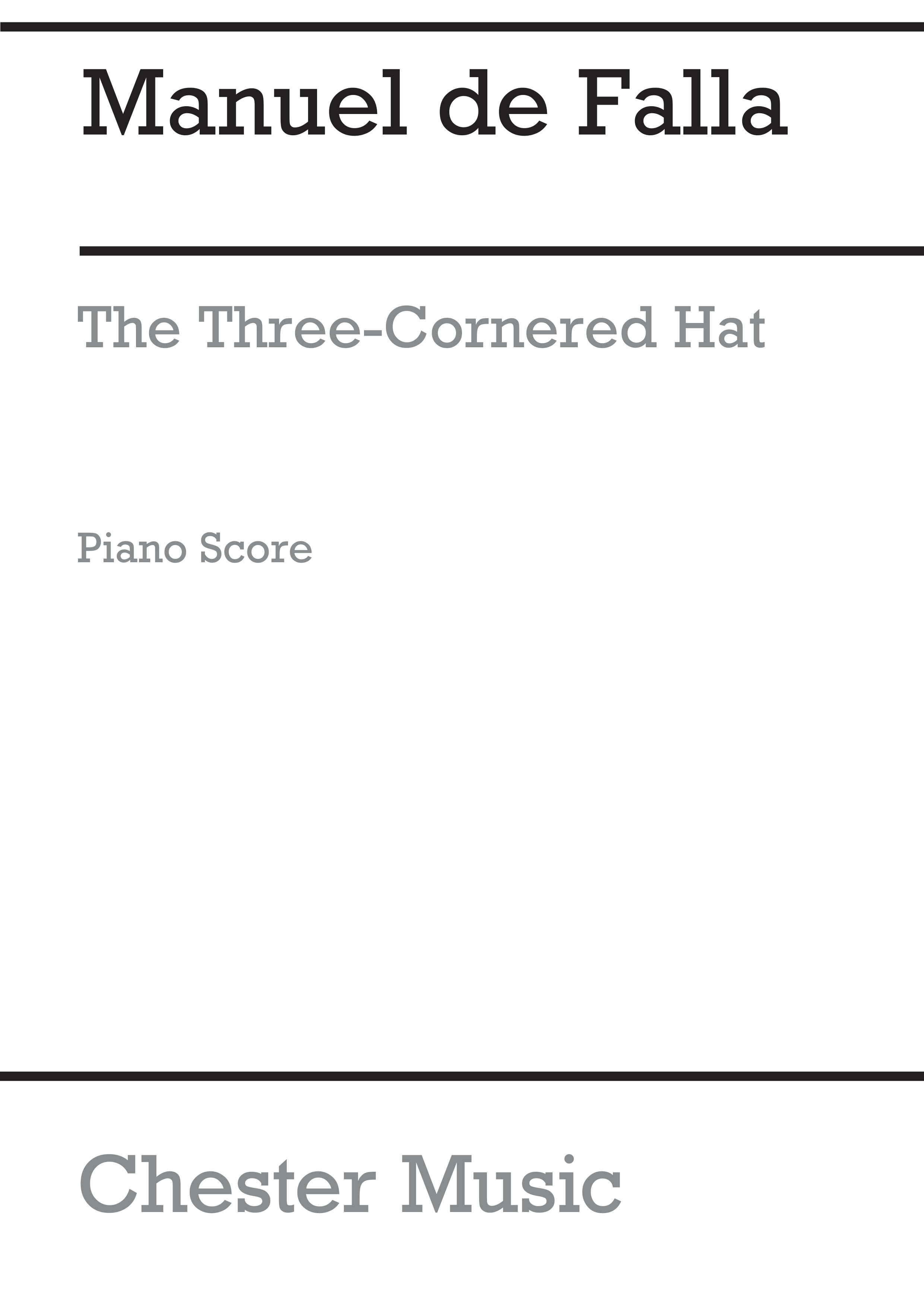 Manuel de Falla: The Three-Cornered Hat: Mezzo-Soprano: Vocal Score