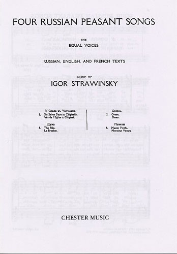 Igor Stravinsky: Four Russian Peasant Songs (Upper or Lower Voices): SATB: Vocal