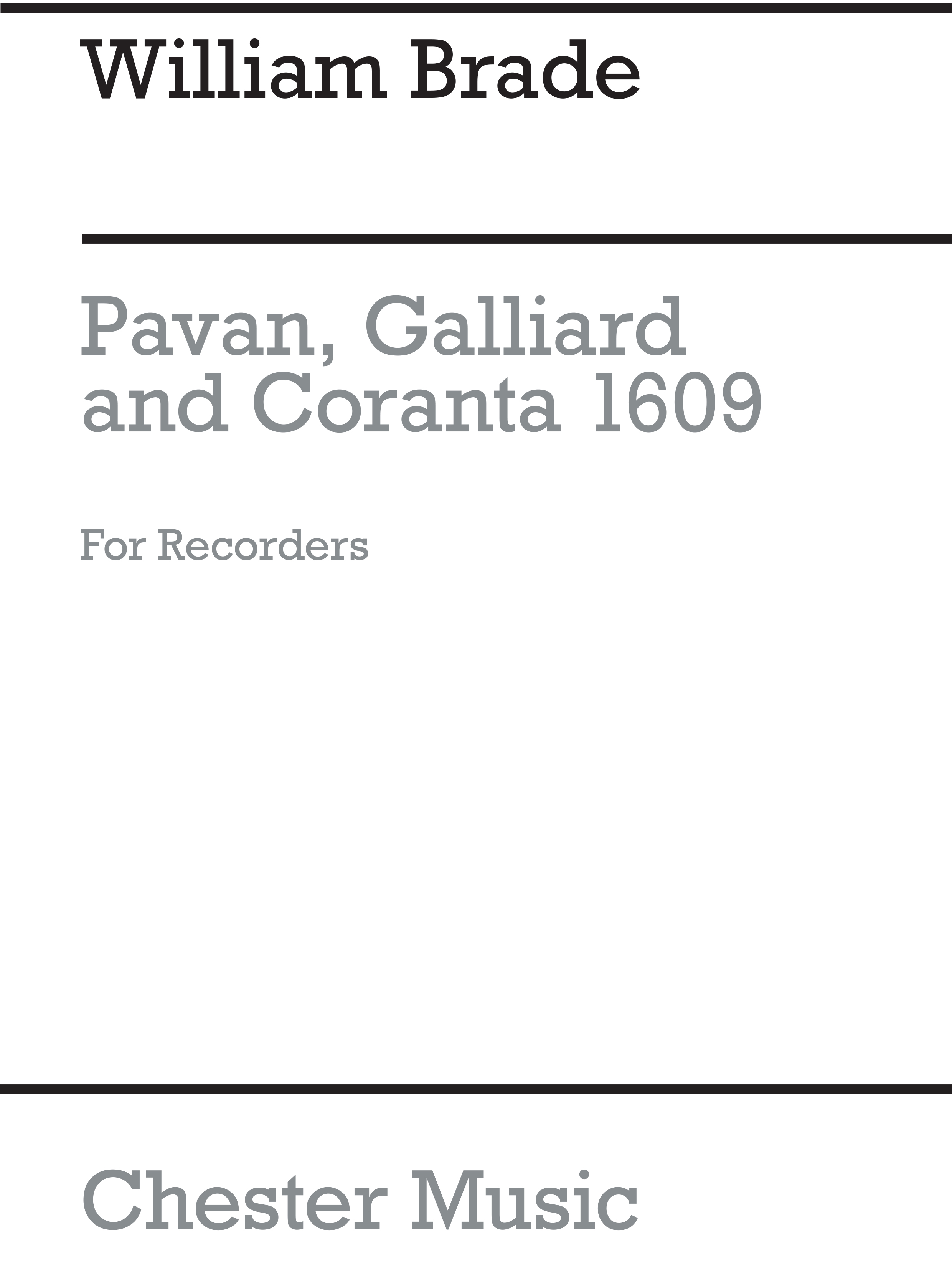 William Brade: Pavane  Galliard And Corranta: Chamber Ensemble: Instrumental